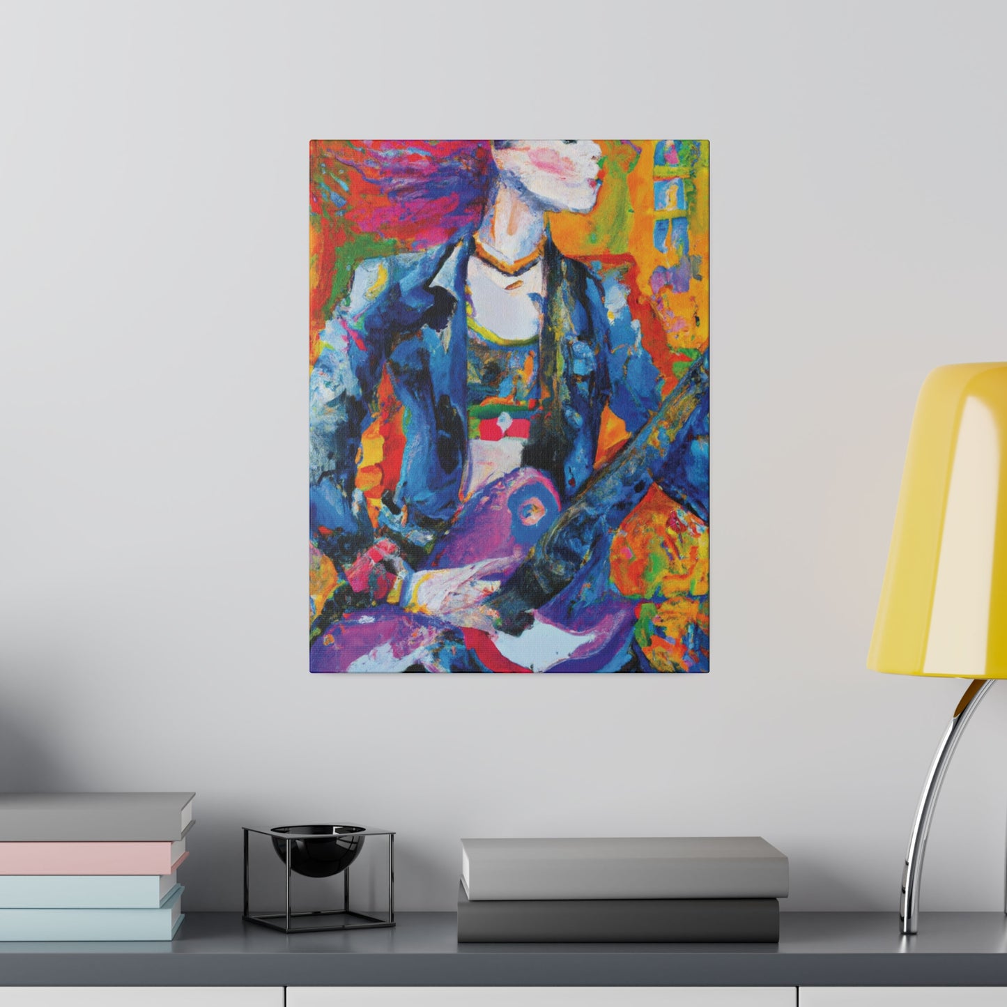 8135R - Rockstar Oil Painting Style Print | Poster | Home Decor | Wall Art | Music Art | Canvas