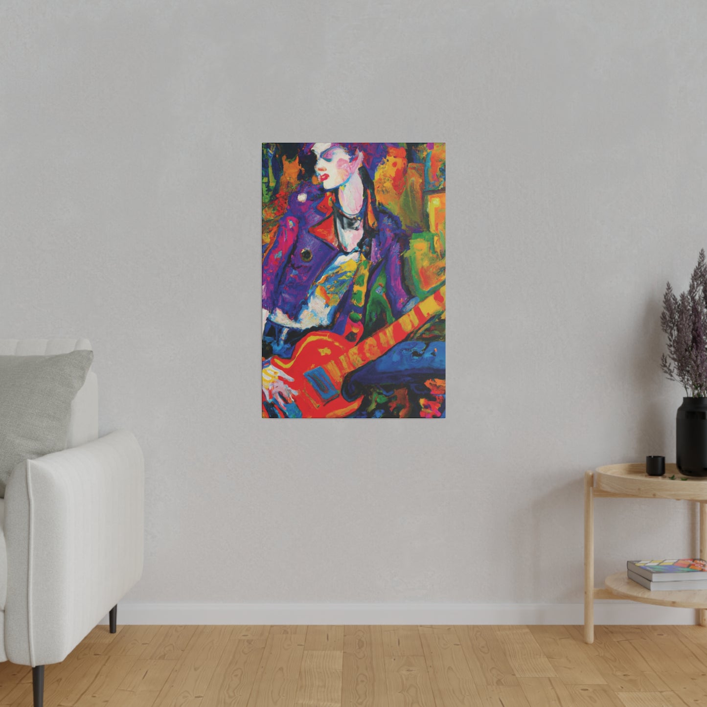 7368Q - Rockstar Oil Painting Style Print | Poster | Home Decor | Wall Art | Music Art | Canvas