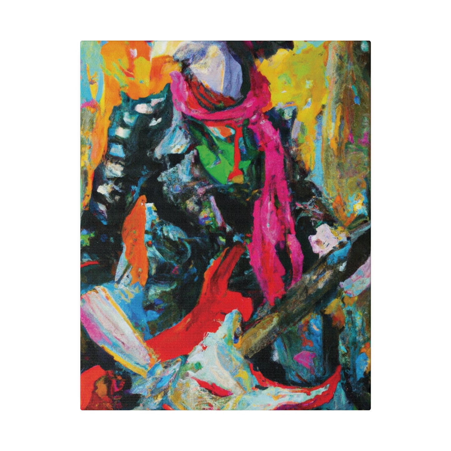 8579X - Rockstar Oil Painting Style Print | Poster | Home Decor | Wall Art | Music Art | Canvas