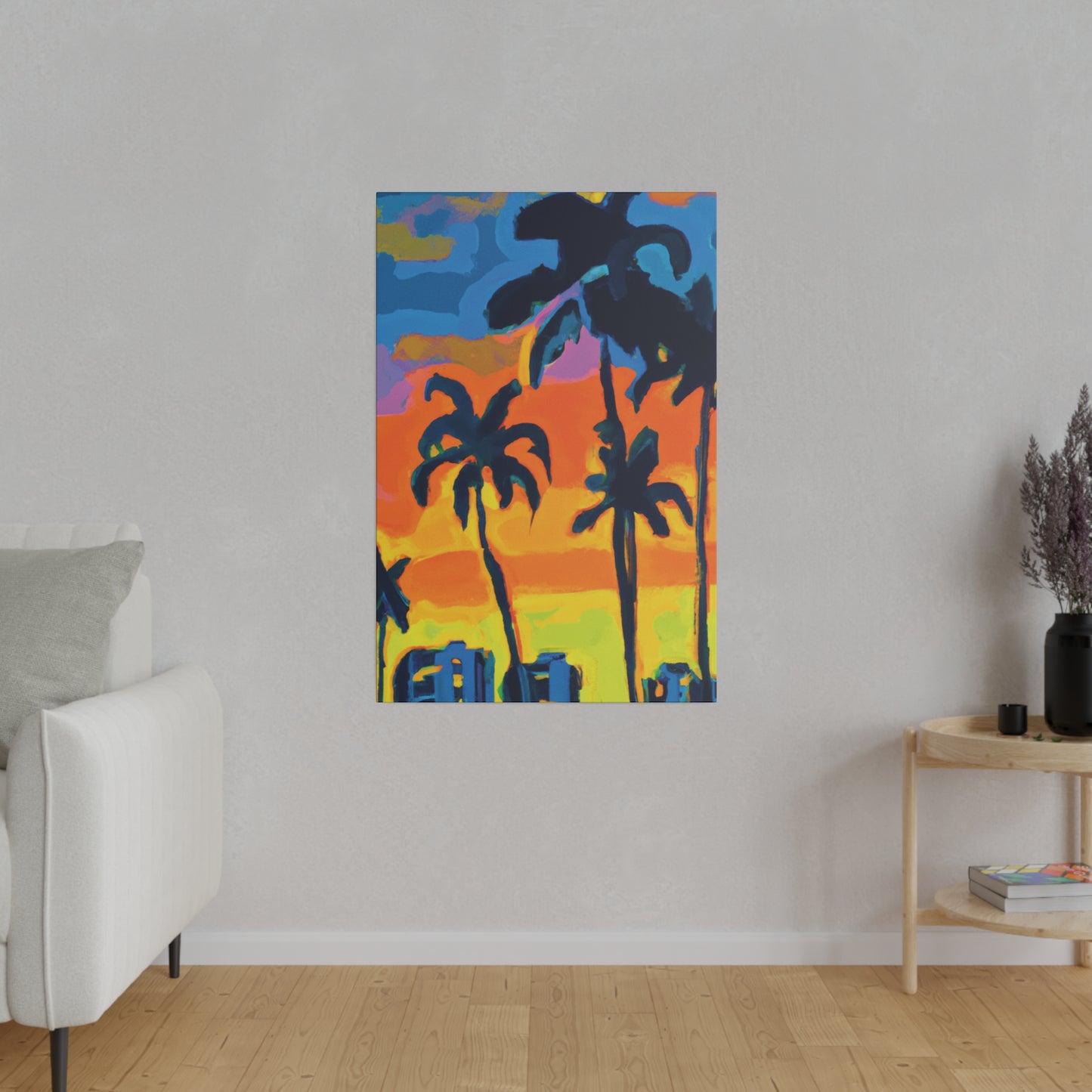 5462R - Miami Beach Sunset Painting Print | Miami | Beach | Sunset | Poster | Home Decor | Wall Art | Canvas