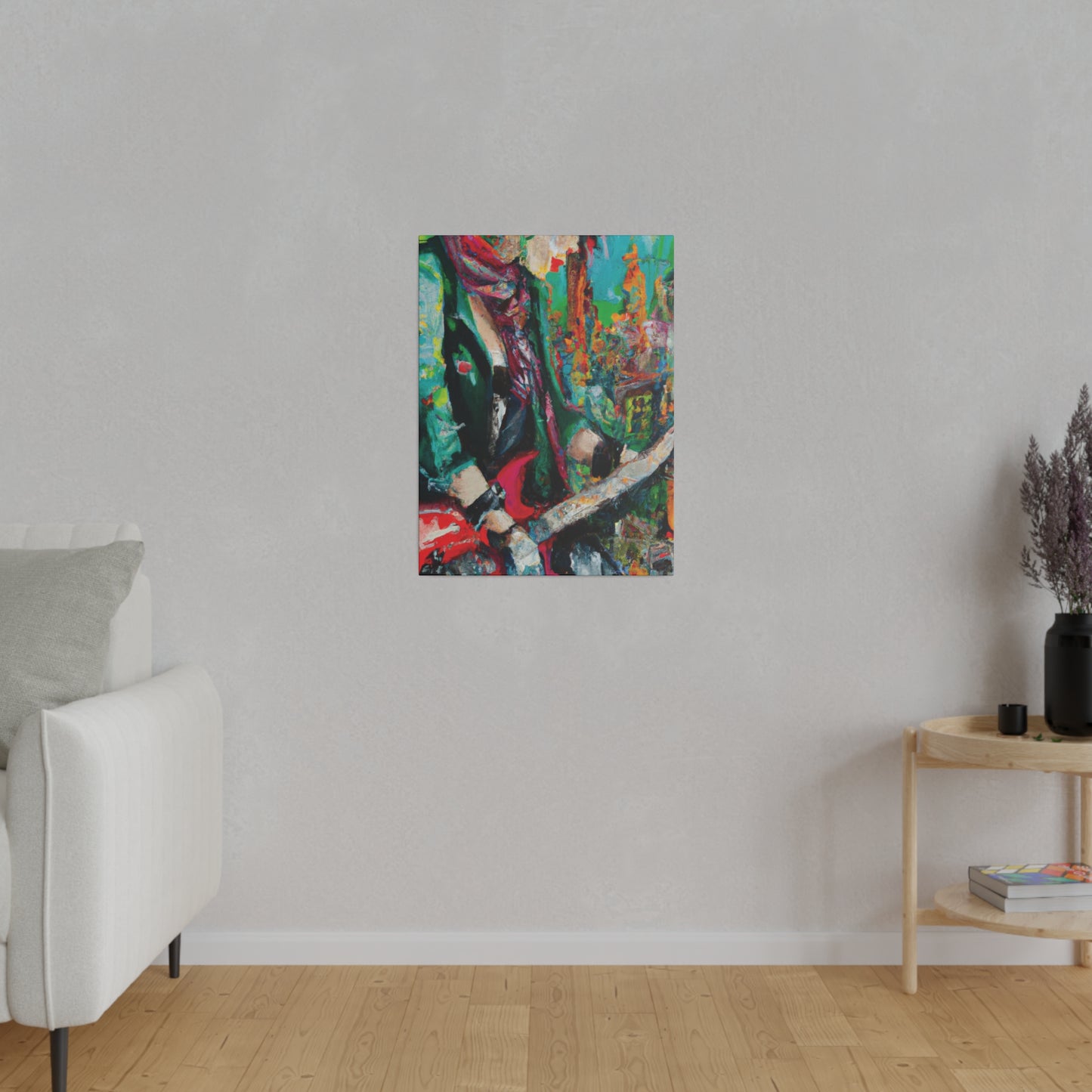 8679Y - Rockstar Oil Painting Style Print | Poster | Home Decor | Wall Art | Music Art | Canvas