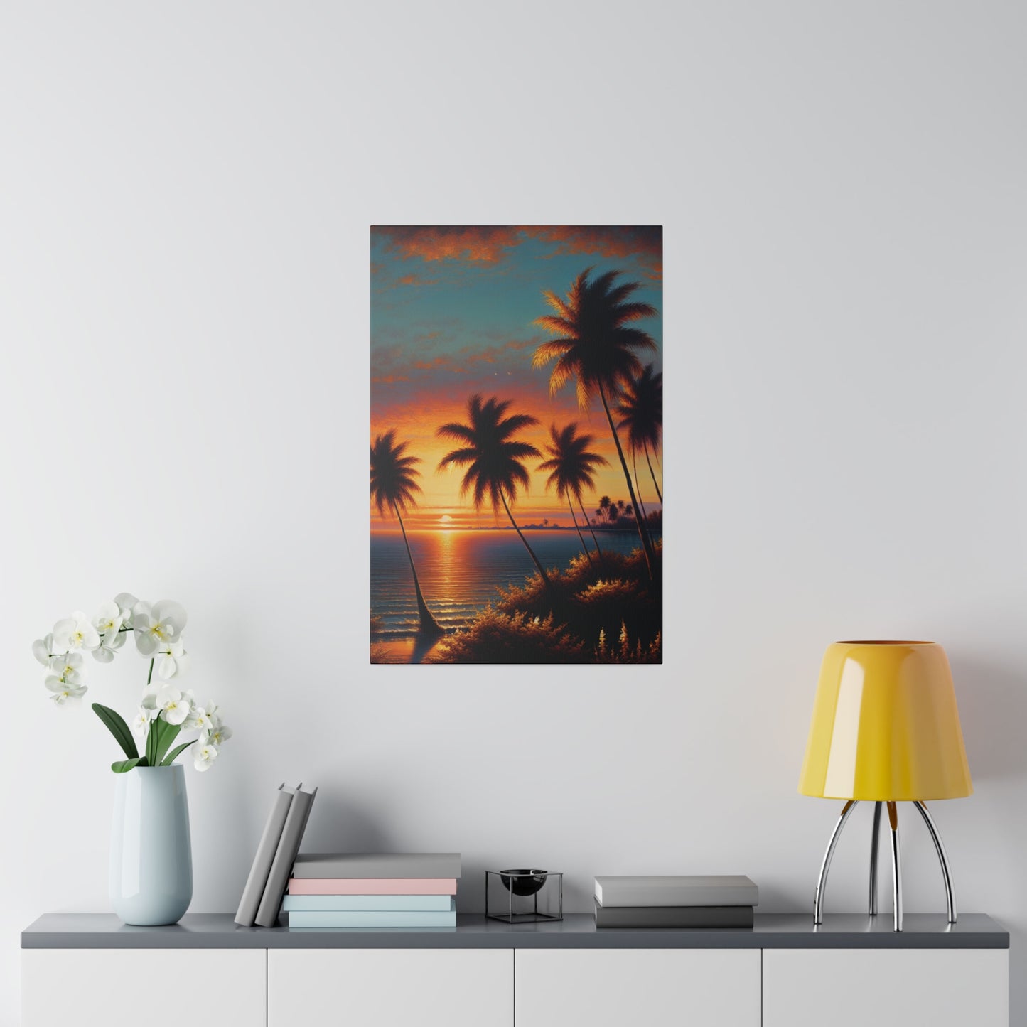 7485J - miami beach art, sunset background, ocean art work, beach art work, sunset designs, miami beach painting, miami beach print