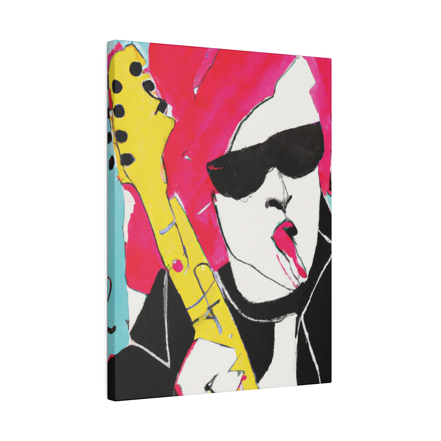 8791V - Rockstar Painting Print | Face | Abstract | Poster | Home Decor | Wall Art | Music Art | Canvas