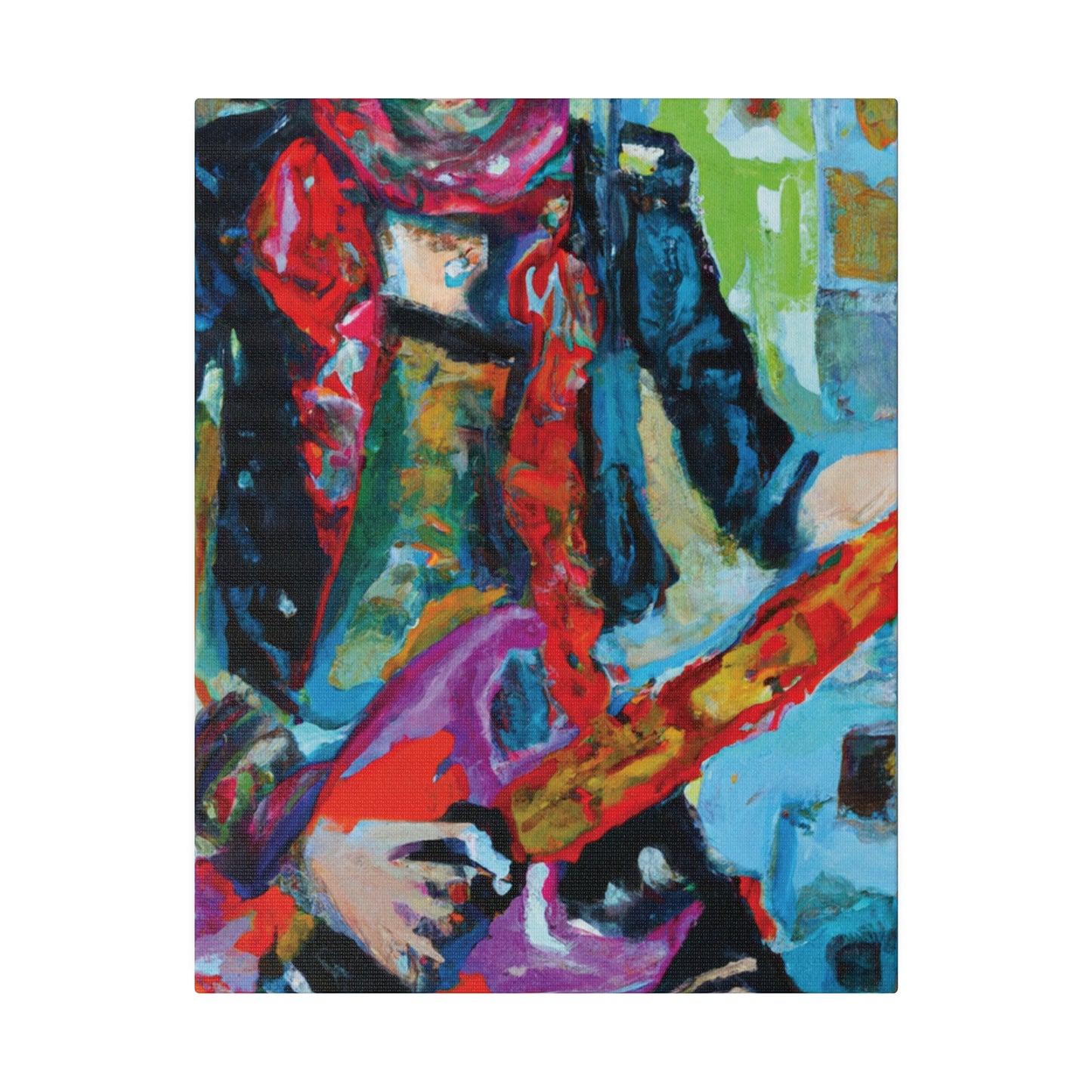 4286K - Rockstar Oil Painting Style Print | Poster | Home Decor | Wall Art | Music Art | Canvas