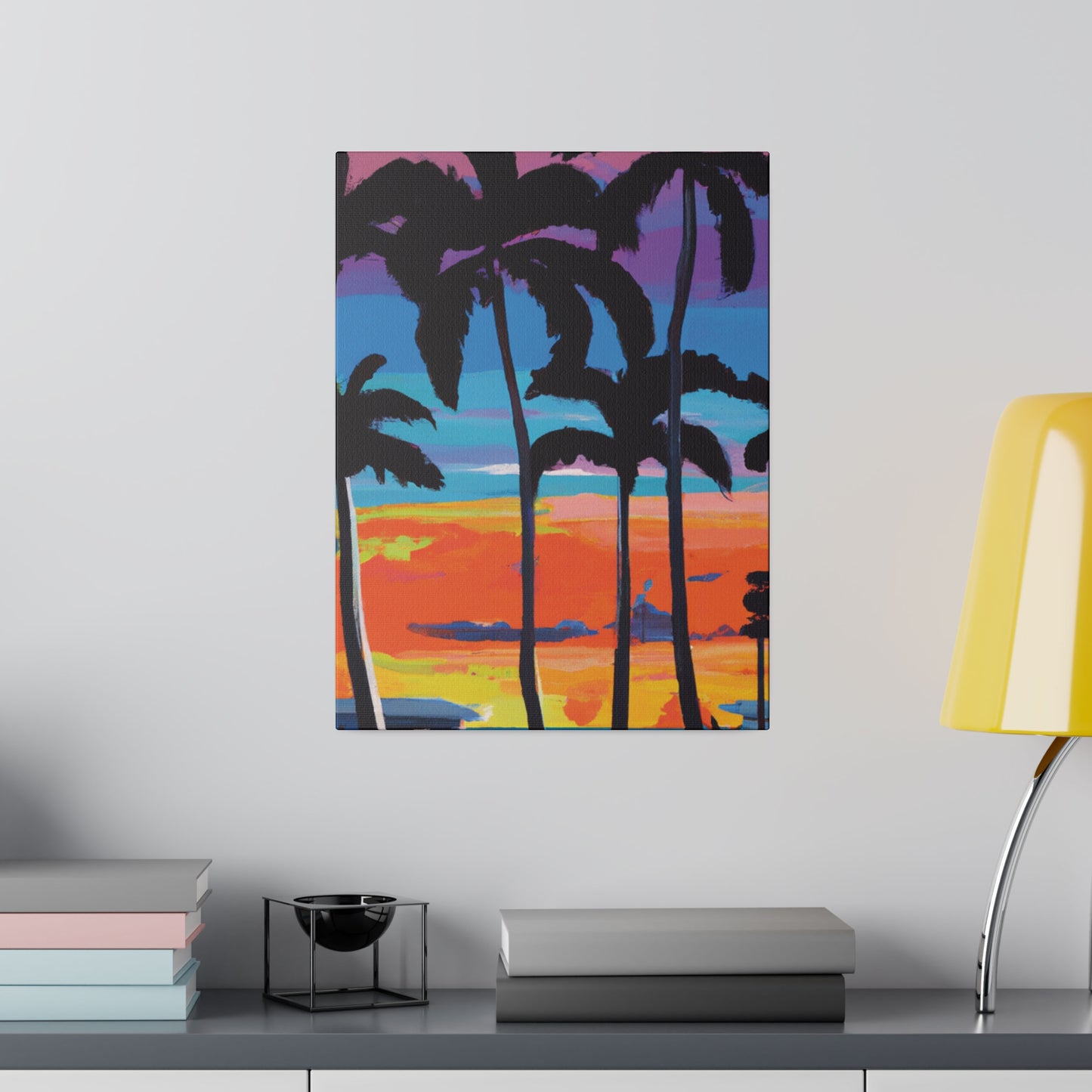 7891V - Miami Beach Sunset Painting Print | Miami | Beach | Sunset | Poster | Home Decor | Wall Art | Canvas