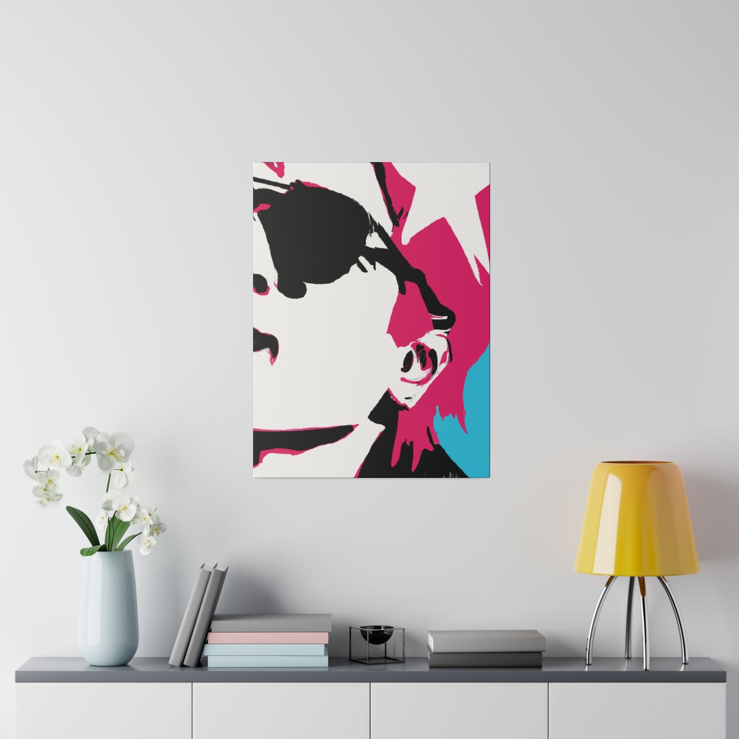 8761X - Rockstar Painting Print | Face | Abstract | Poster | Home Decor | Wall Art | Music Art | Canvas