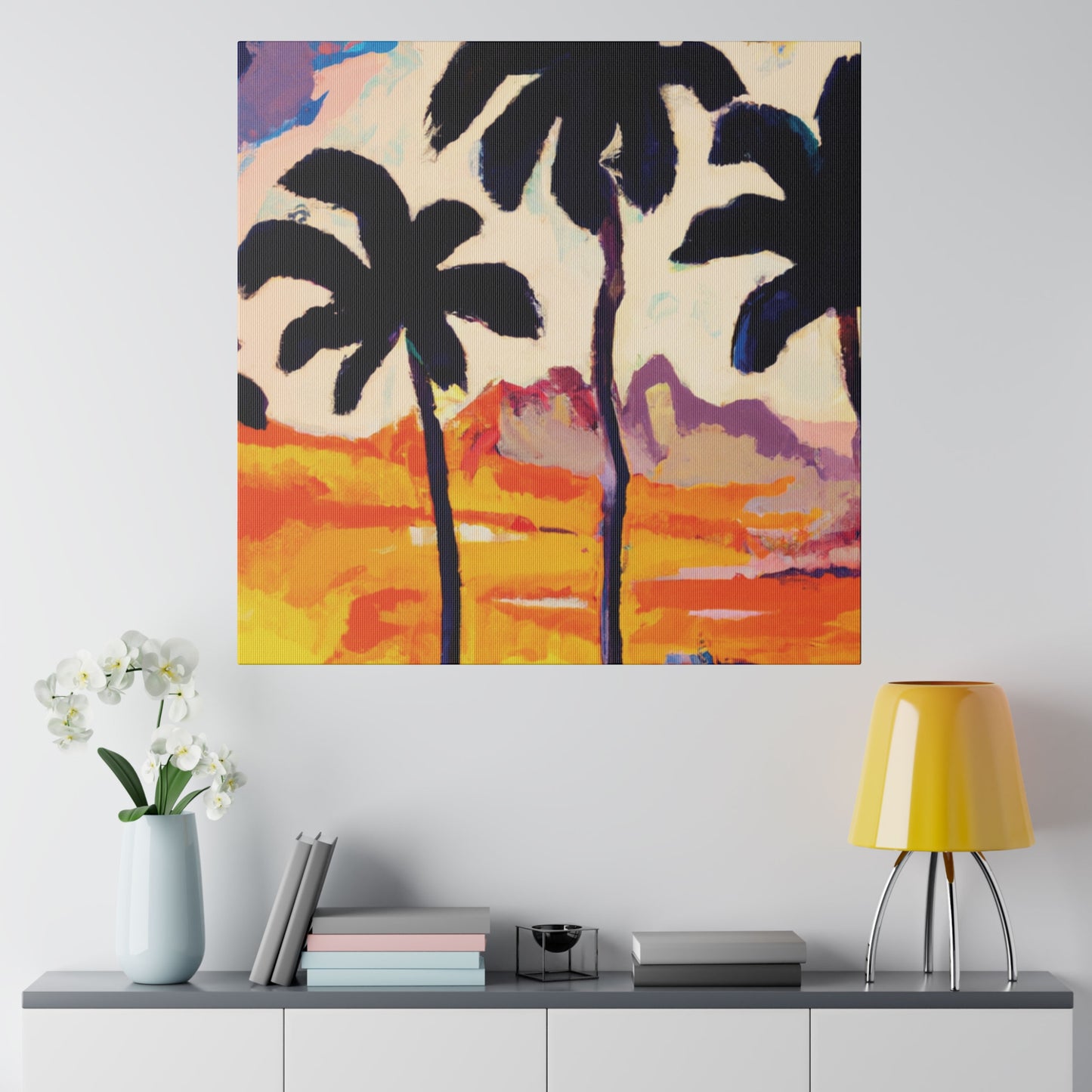 6586K - Miami Beach Sunset Painting Print | Miami | Beach | Sunset | Poster | Home Decor | Wall Art | Canvas