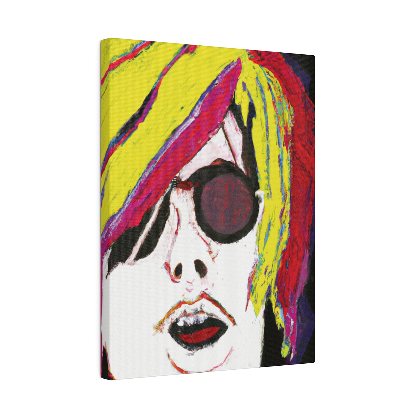 1273Y - Rockstar Painting Print | Face | Abstract | Poster | Home Decor | Wall Art | Music Art | Canvas