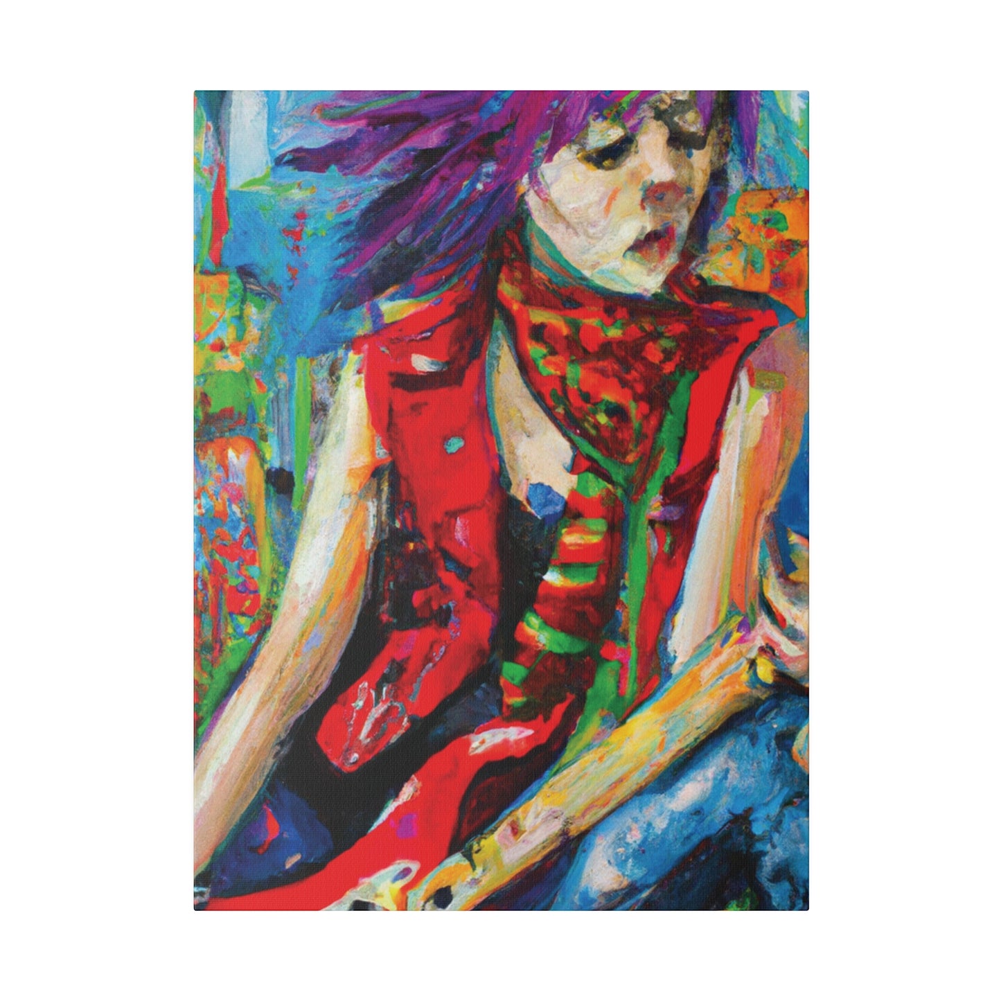 6732Q - Rockstar Oil Painting Style Print | Poster | Home Decor | Wall Art | Music Art | Canvas