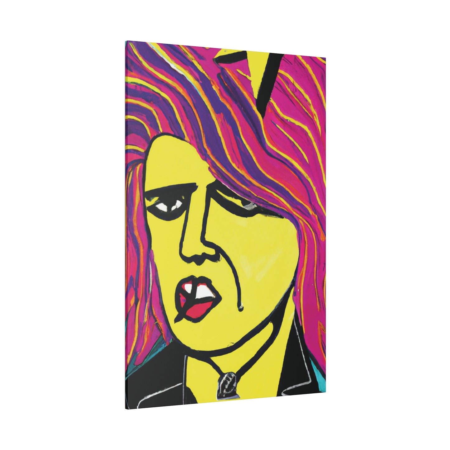 6639Q - Rockstar Painting Print | Face | Abstract | Poster | Home Decor | Wall Art | Music Art | Canvas