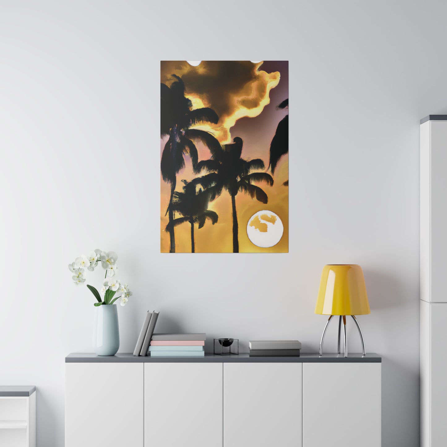 6382Q - Miami Beach Sunset Painting Print | Miami | Beach | Sunset | Poster | Home Decor | Wall Art | Canvas