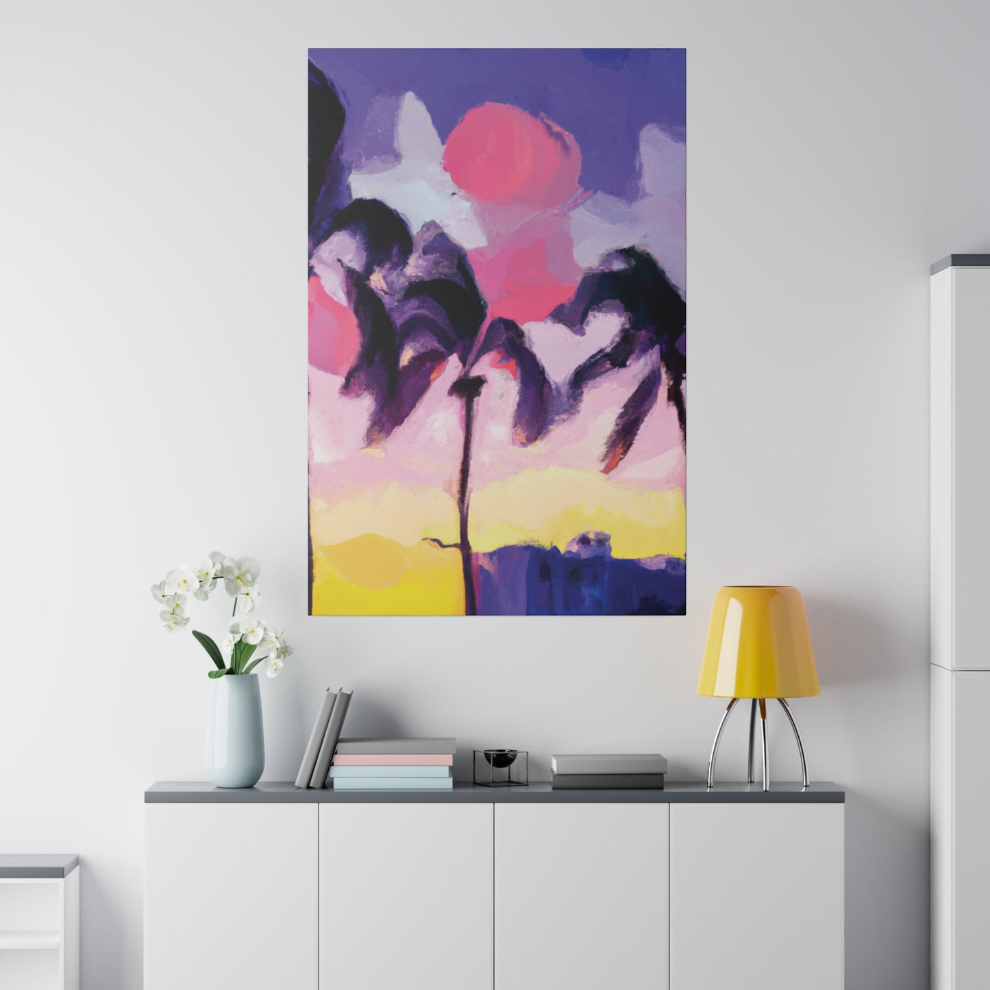 8189L - Miami Beach Sunset Painting Print | Miami | Beach | Sunset | Poster | Home Decor | Wall Art | Canvas