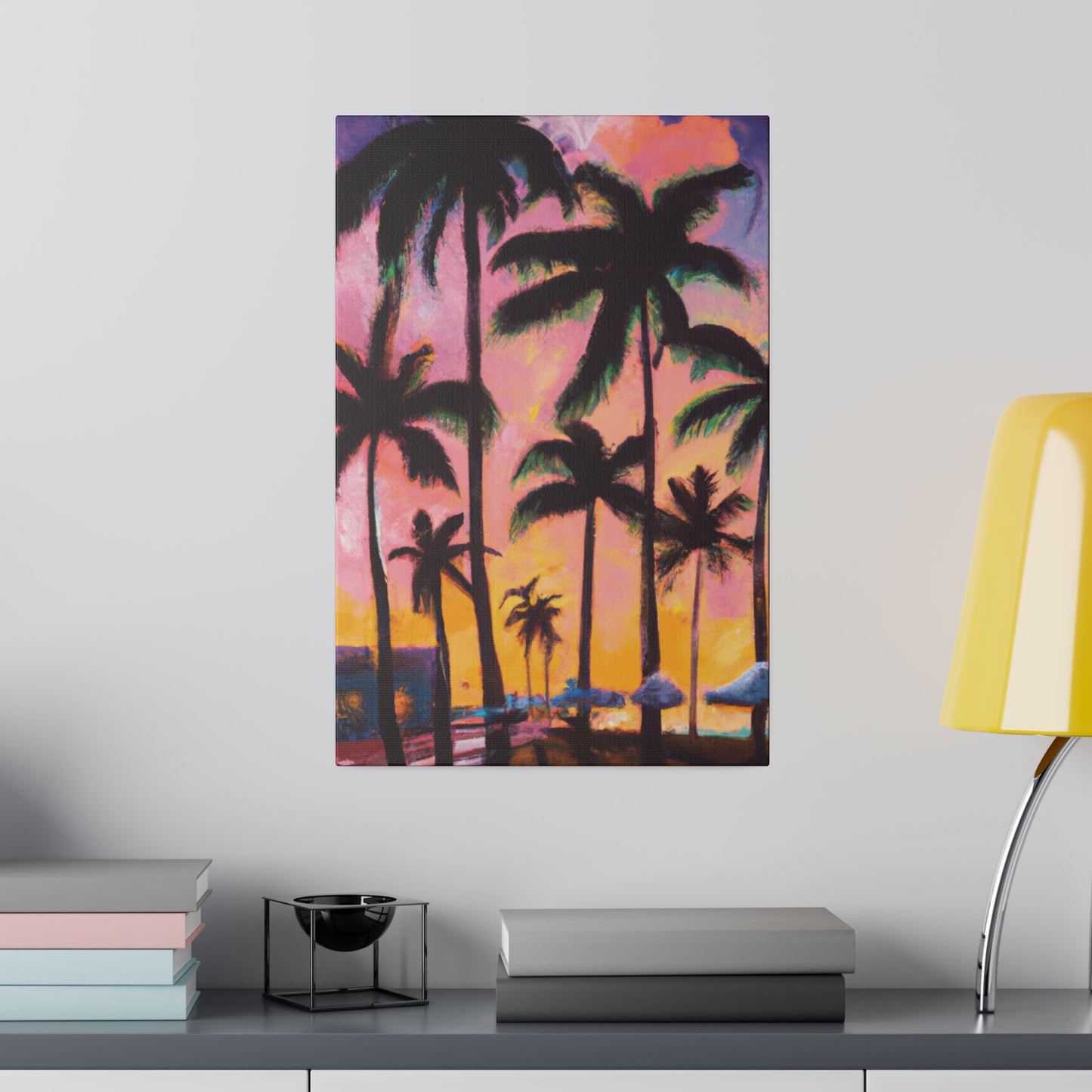 7524X - Miami Beach Sunset Painting Print | Miami | Beach | Sunset | Poster | Home Decor | Wall Art | Canvas