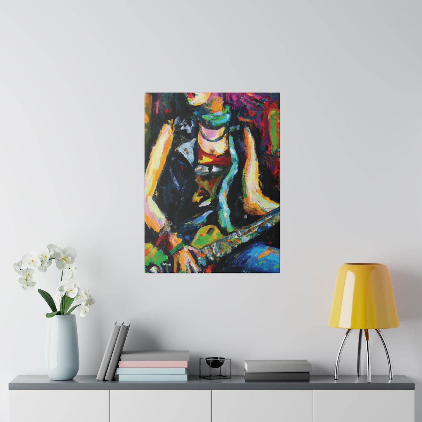 7187Z - Rockstar Oil Painting Style Print | Poster | Home Decor | Wall Art | Music Art | Canvas