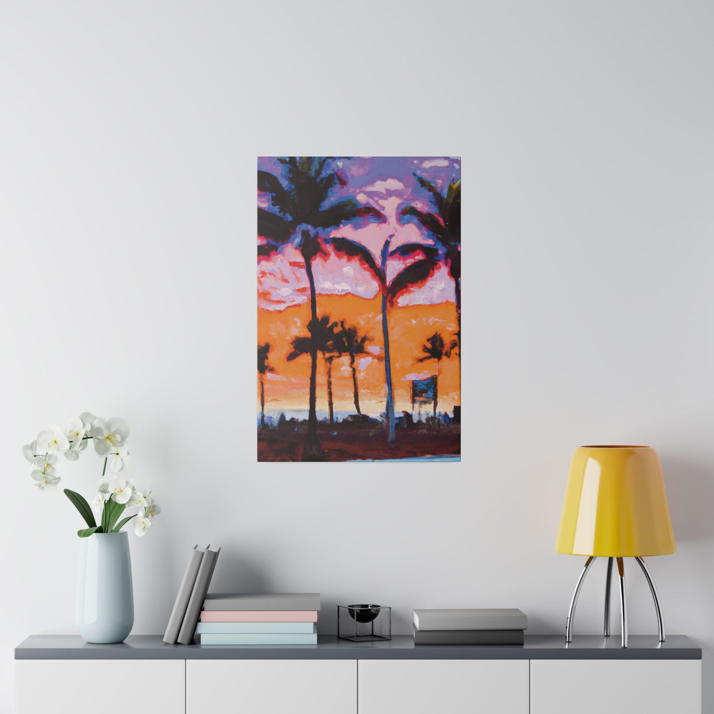 8373X - Miami Beach Sunset Painting Print | Miami | Beach | Sunset | Poster | Home Decor | Wall Art | Canvas