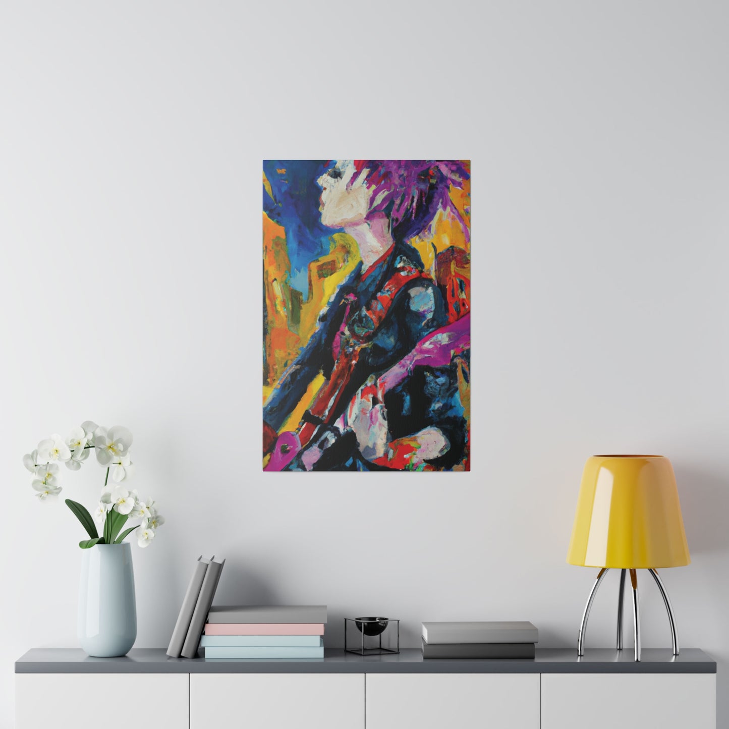 8245D - Rockstar Oil Painting Style Print | Poster | Home Decor | Wall Art | Music Art | Canvas