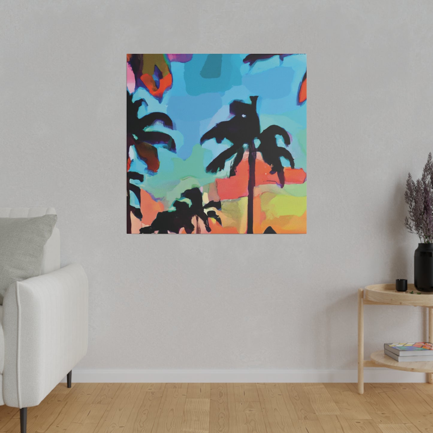 7439V - Miami Beach Sunset Painting Print | Miami | Beach | Sunset | Poster | Home Decor | Wall Art | Canvas