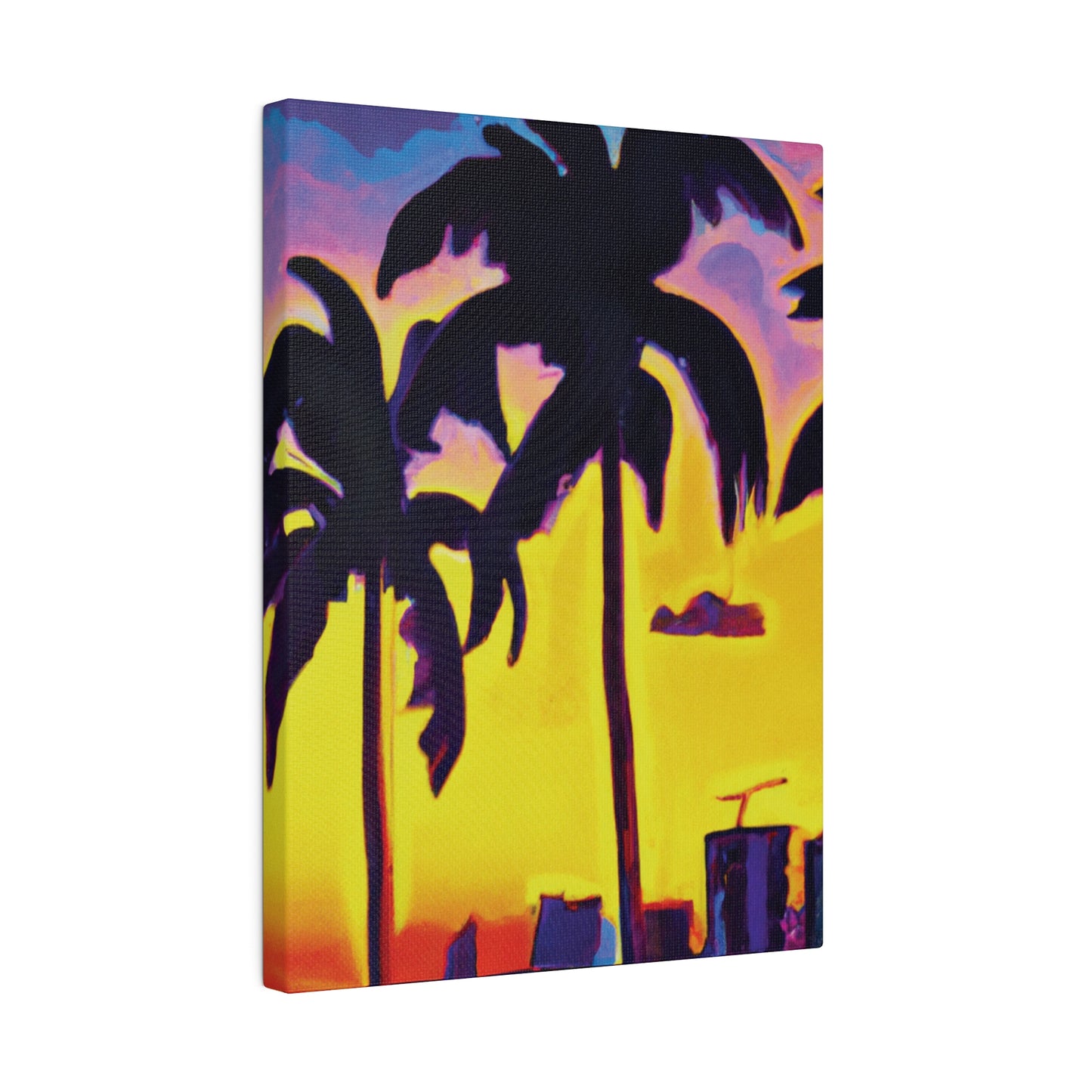 5674W - Miami Beach Sunset Painting Print | Miami | Beach | Sunset | Poster | Home Decor | Wall Art | Canvas