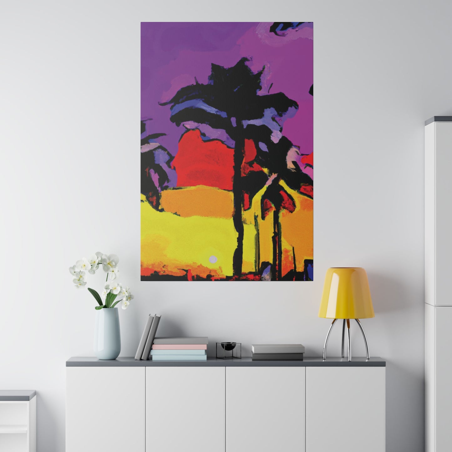 4854H - Miami Beach Sunset Painting Print | Miami | Beach | Sunset | Poster | Home Decor | Wall Art | Canvas