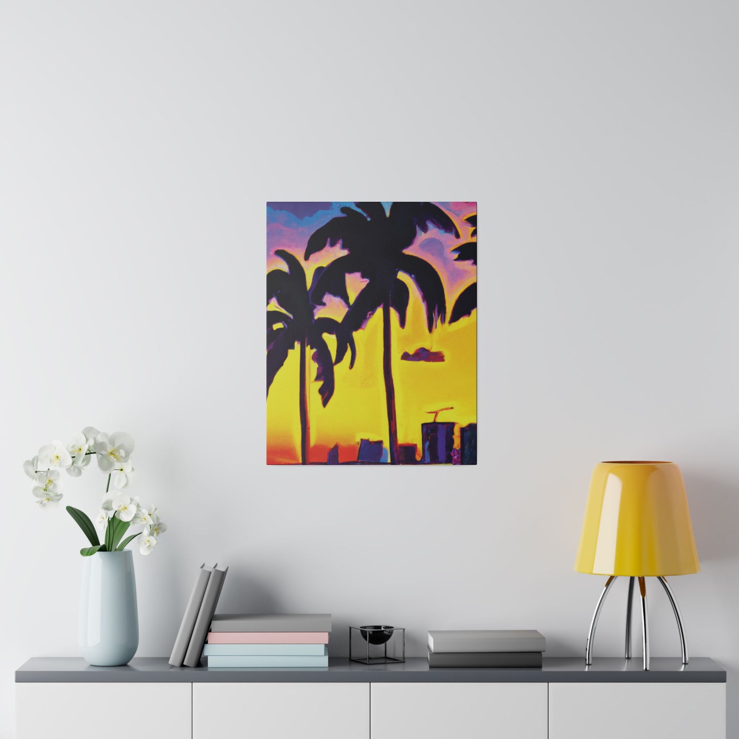 5674W - Miami Beach Sunset Painting Print | Miami | Beach | Sunset | Poster | Home Decor | Wall Art | Canvas