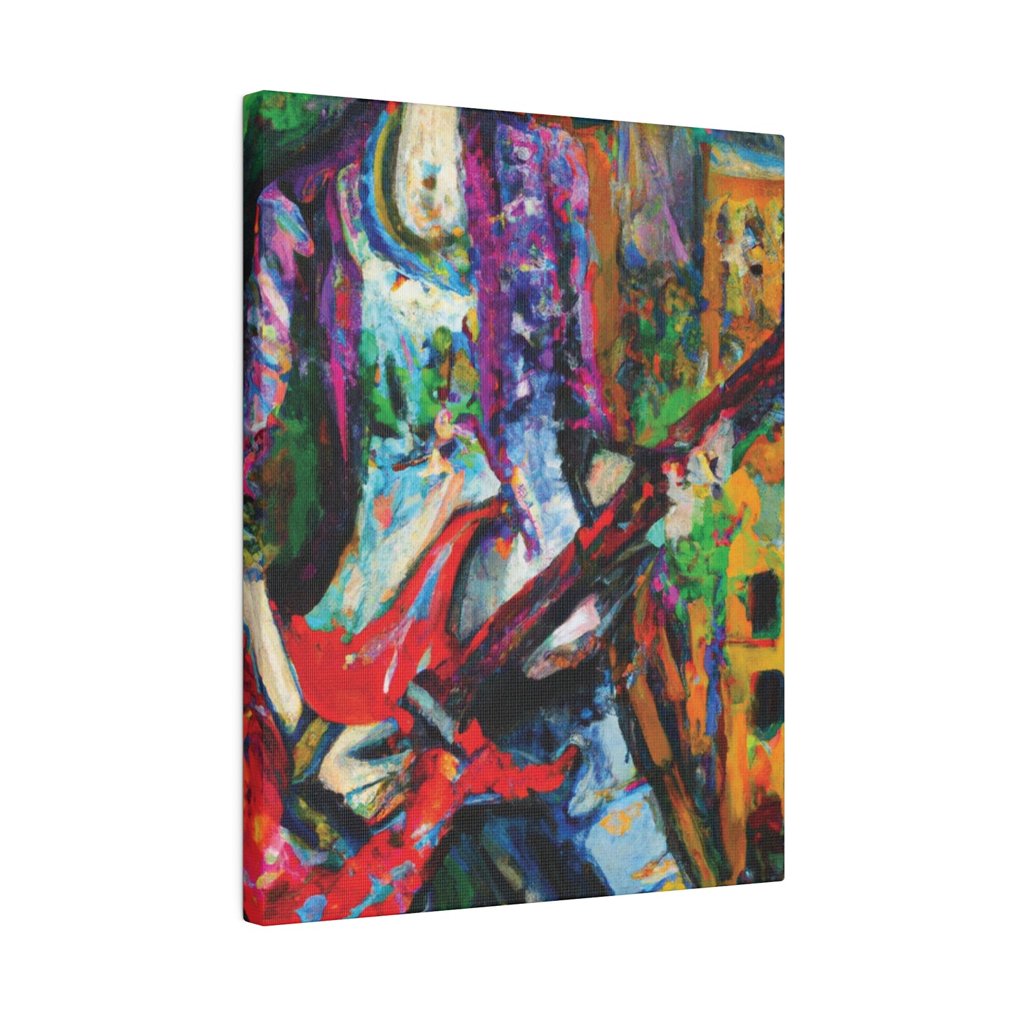 8263J - Rockstar Oil Painting Style Print | Poster | Home Decor | Wall Art | Music Art | Canvas