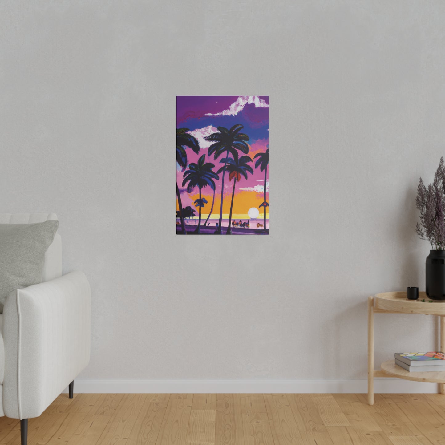 3714A - Miami Beach Sunset Painting Print | Miami | Beach | Sunset | Poster | Home Decor | Wall Art | Canvas