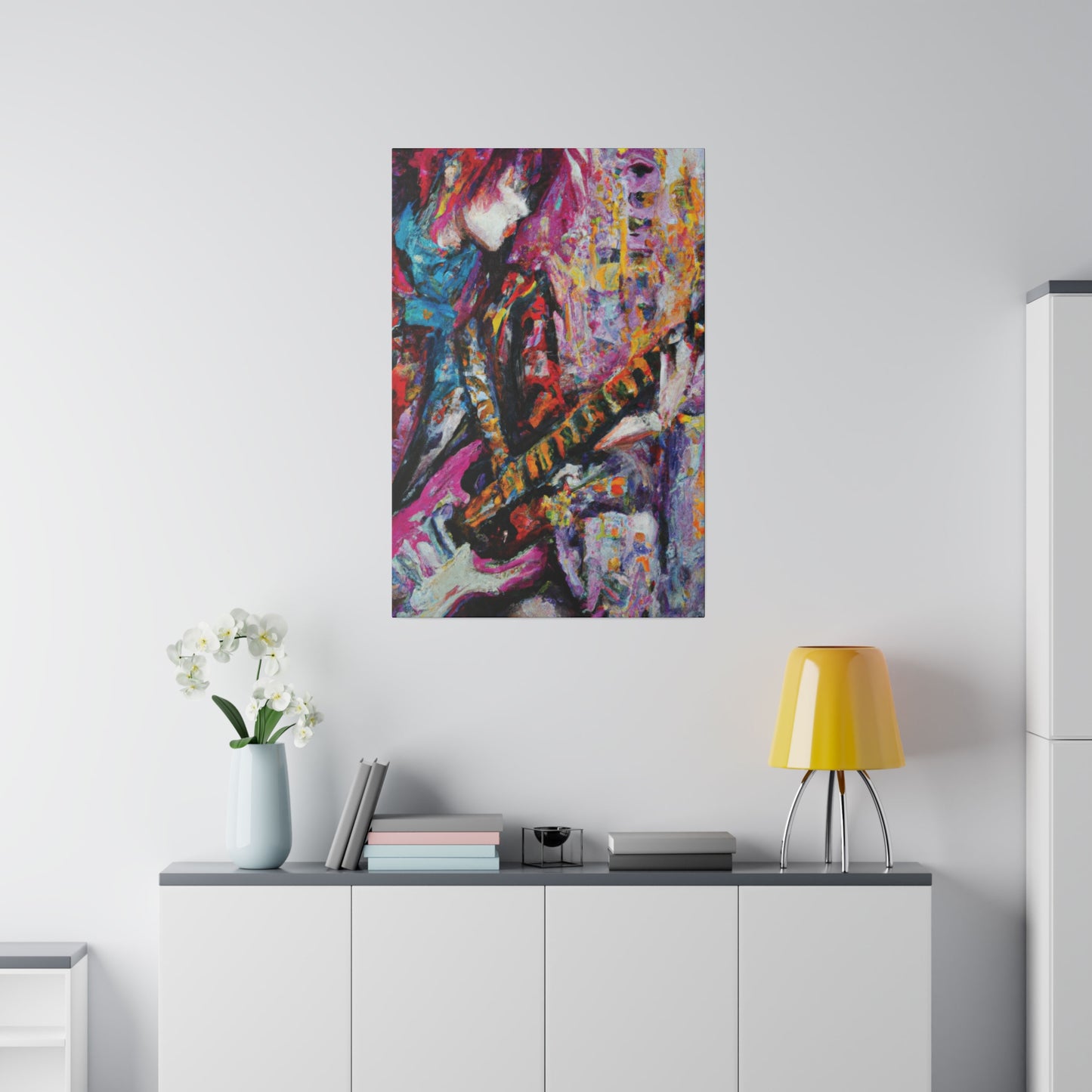 7772X - Rockstar Oil Painting Style Print | Poster | Home Decor | Wall Art | Music Art | Canvas