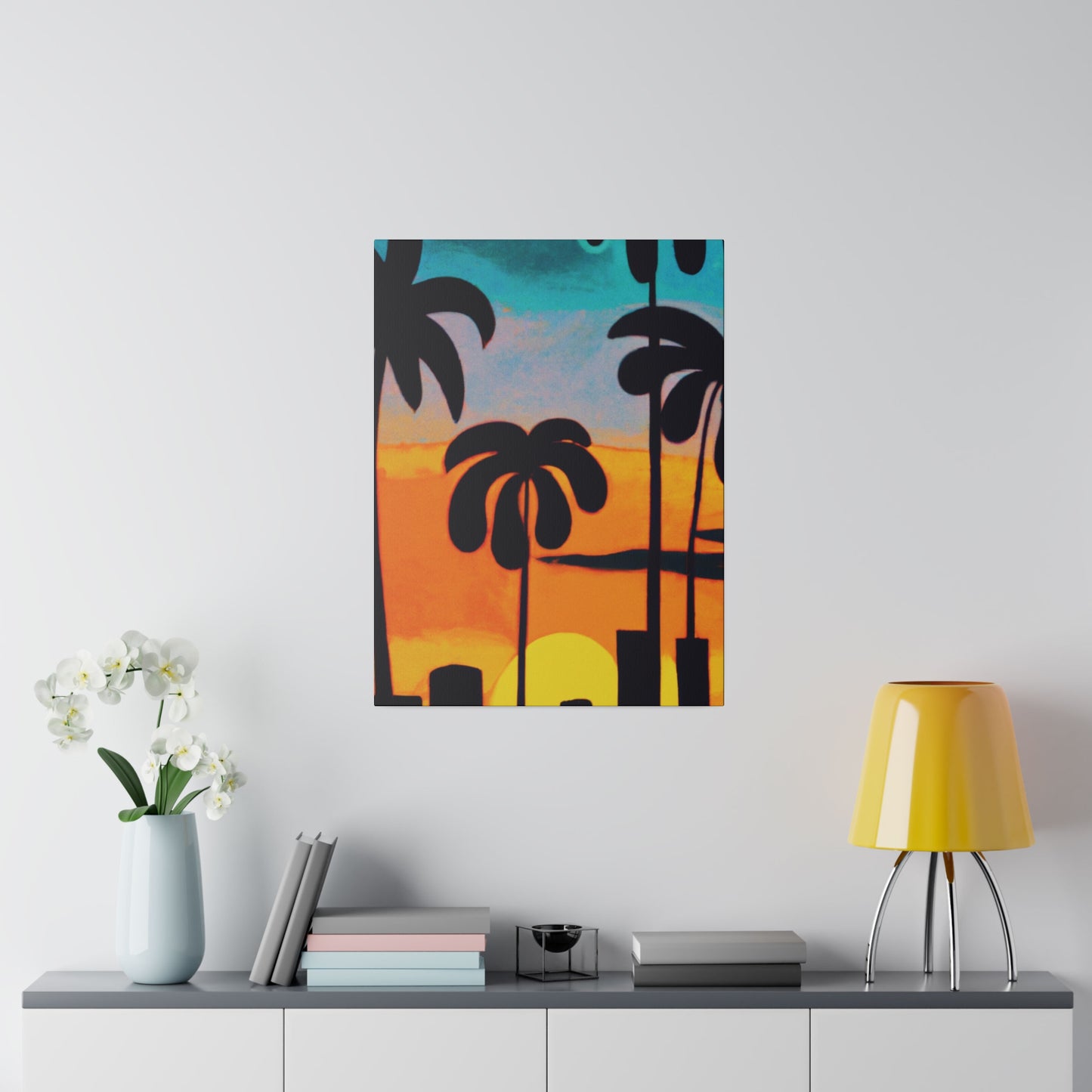 6878U - Miami Beach Sunset Painting Print | Miami | Beach | Sunset | Poster | Home Decor | Wall Art | Canvas