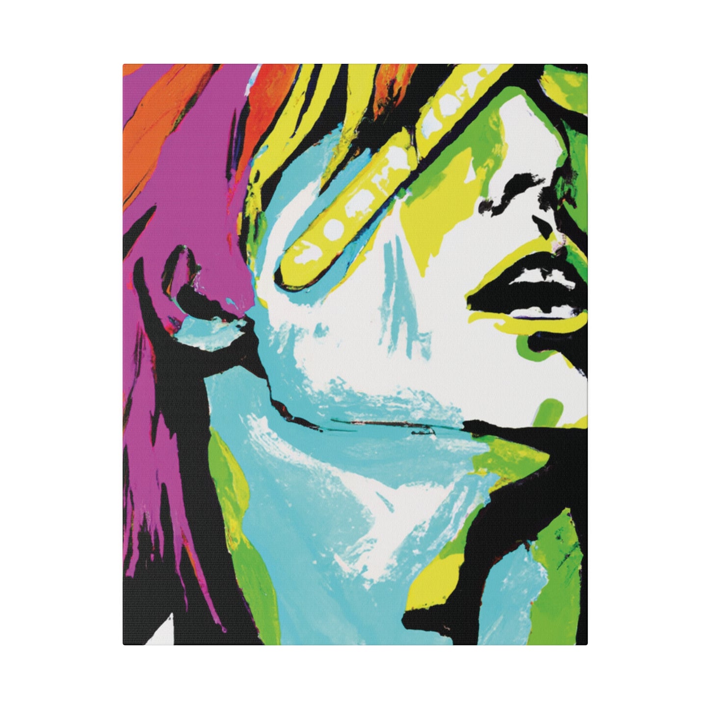 2120E - Rockstar Painting Print | Face | Abstract | Poster | Home Decor | Wall Art | Music Art | Canvas