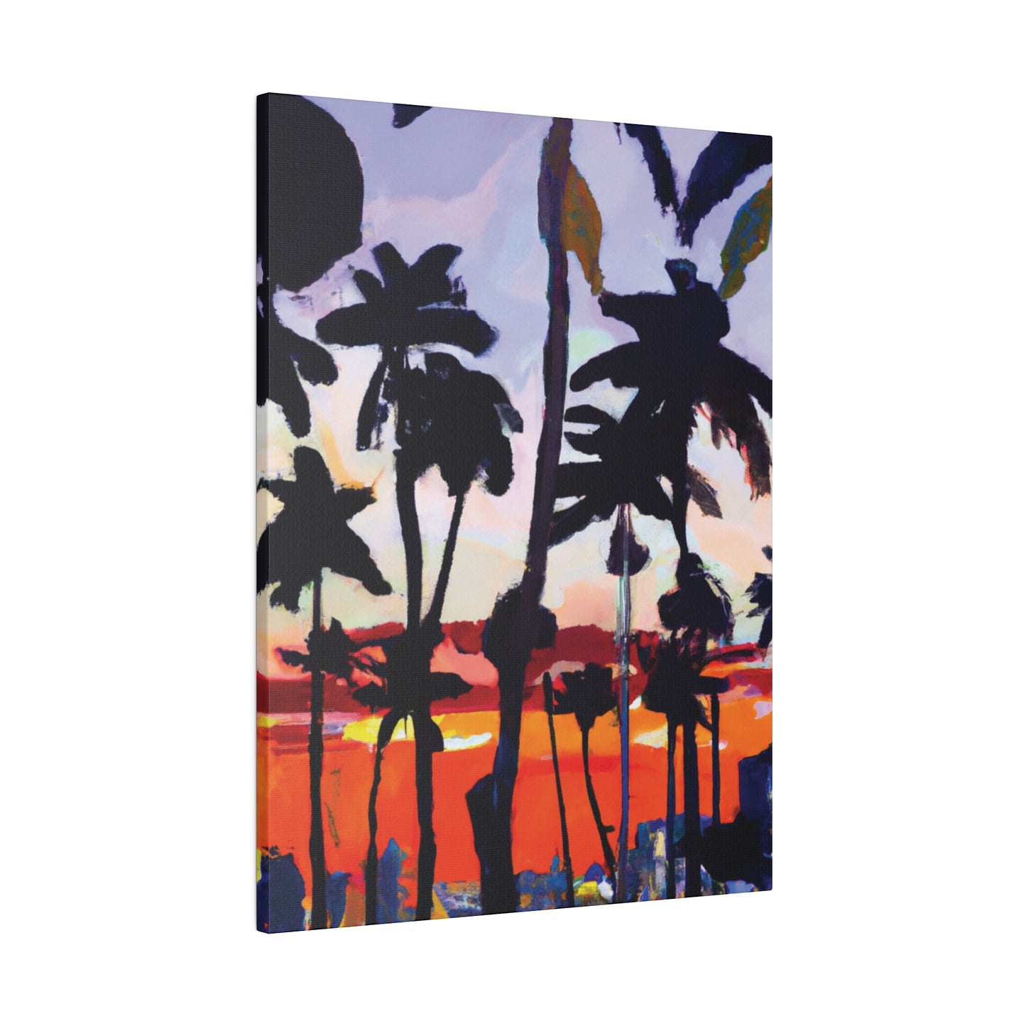 4161D - Miami Beach Sunset Painting Print | Miami | Beach | Sunset | Poster | Home Decor | Wall Art | Canvas