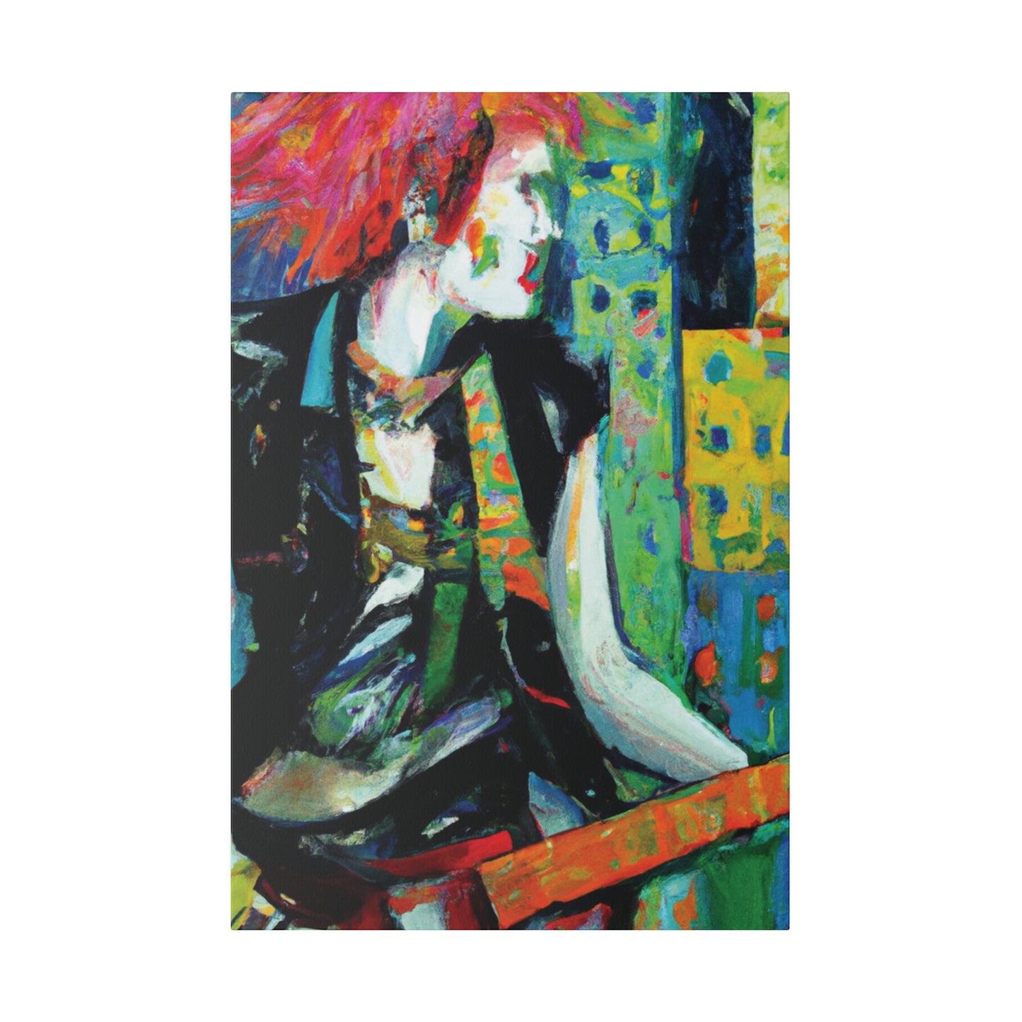 8726V - Rockstar Oil Painting Style Print | Poster | Home Decor | Wall Art | Music Art | Canvas