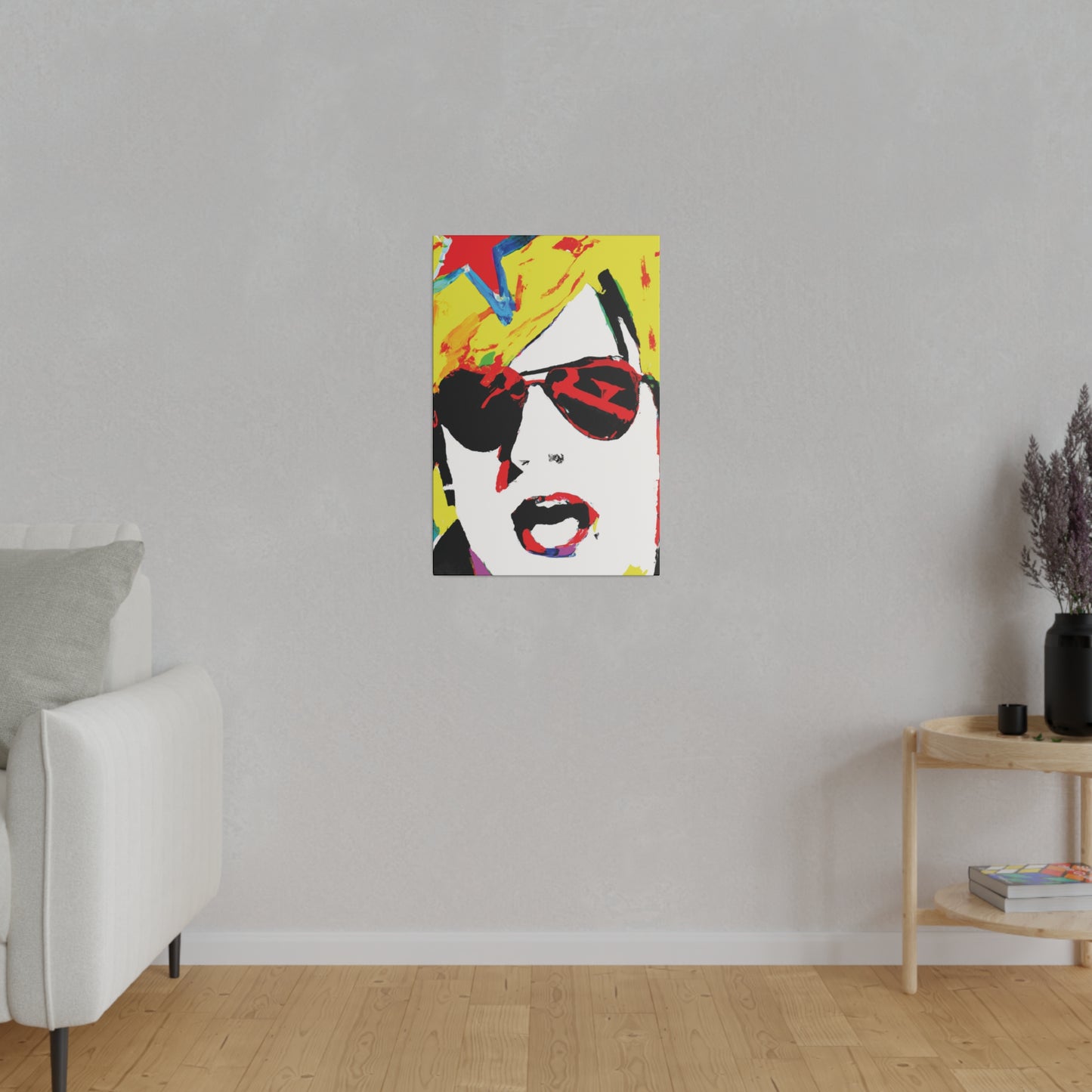 7931Q - Rockstar Painting Print | Face | Abstract | Poster | Home Decor | Wall Art | Music Art | Canvas