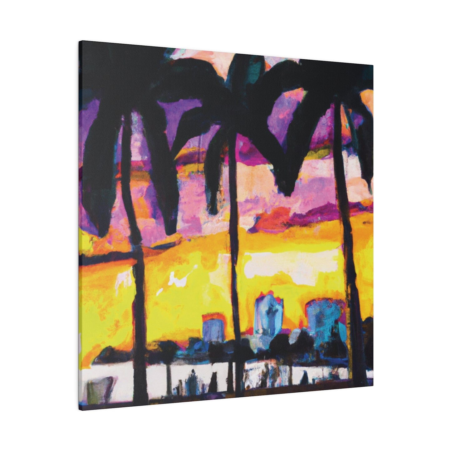 5162A - Miami Beach Sunset Painting Print | Miami | Beach | Sunset | Poster | Home Decor | Wall Art | Canvas