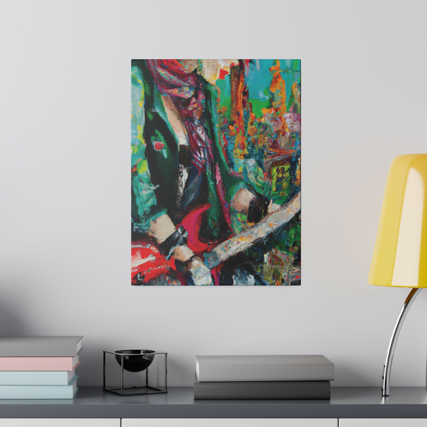 8679Y - Rockstar Oil Painting Style Print | Poster | Home Decor | Wall Art | Music Art | Canvas