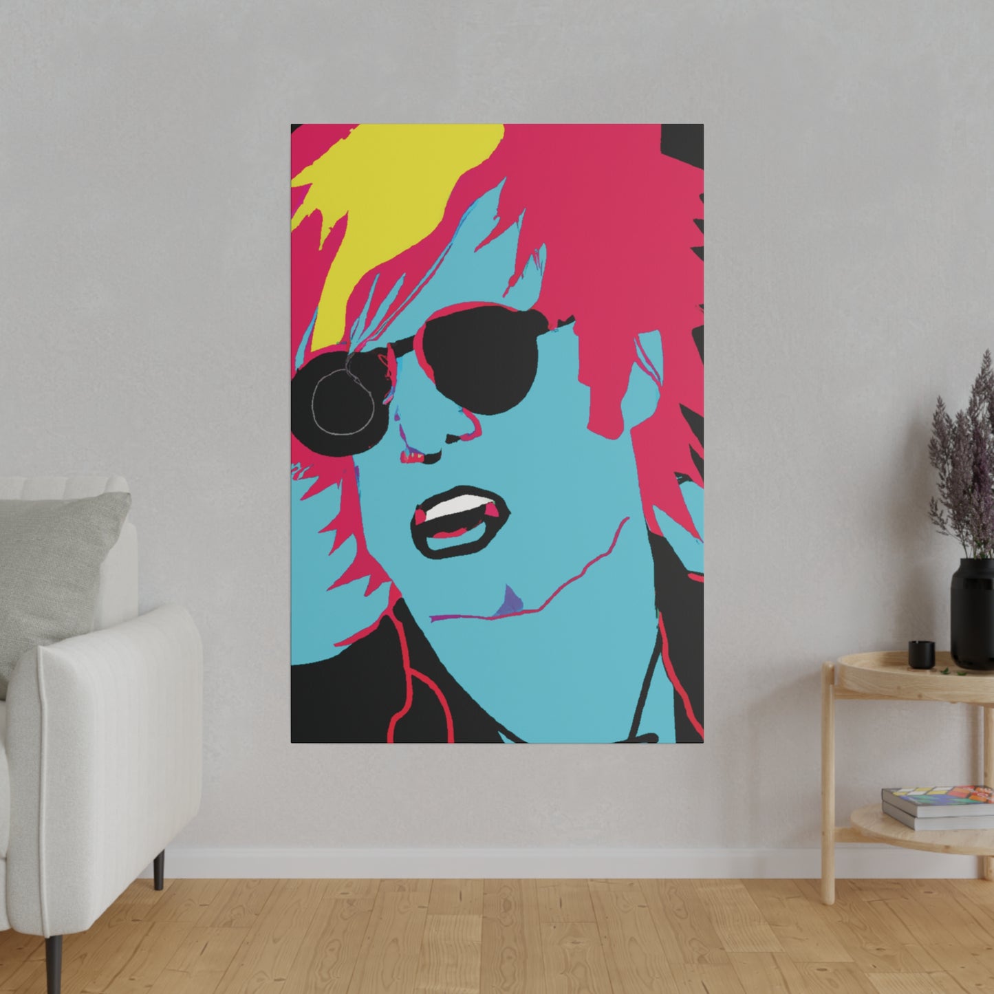 6426B - Rockstar Painting Print | Face | Abstract | Poster | Home Decor | Wall Art | Music Art | Canvas