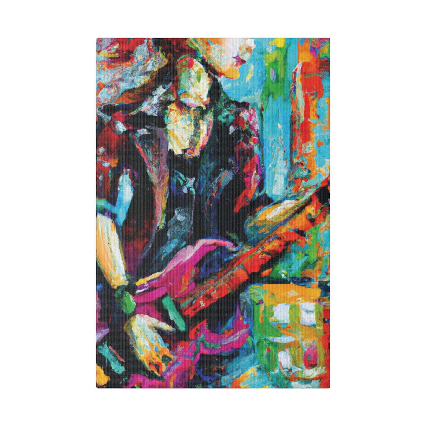 5003E - Rockstar Oil Painting Style Print | Poster | Home Decor | Wall Art | Music Art | Canvas