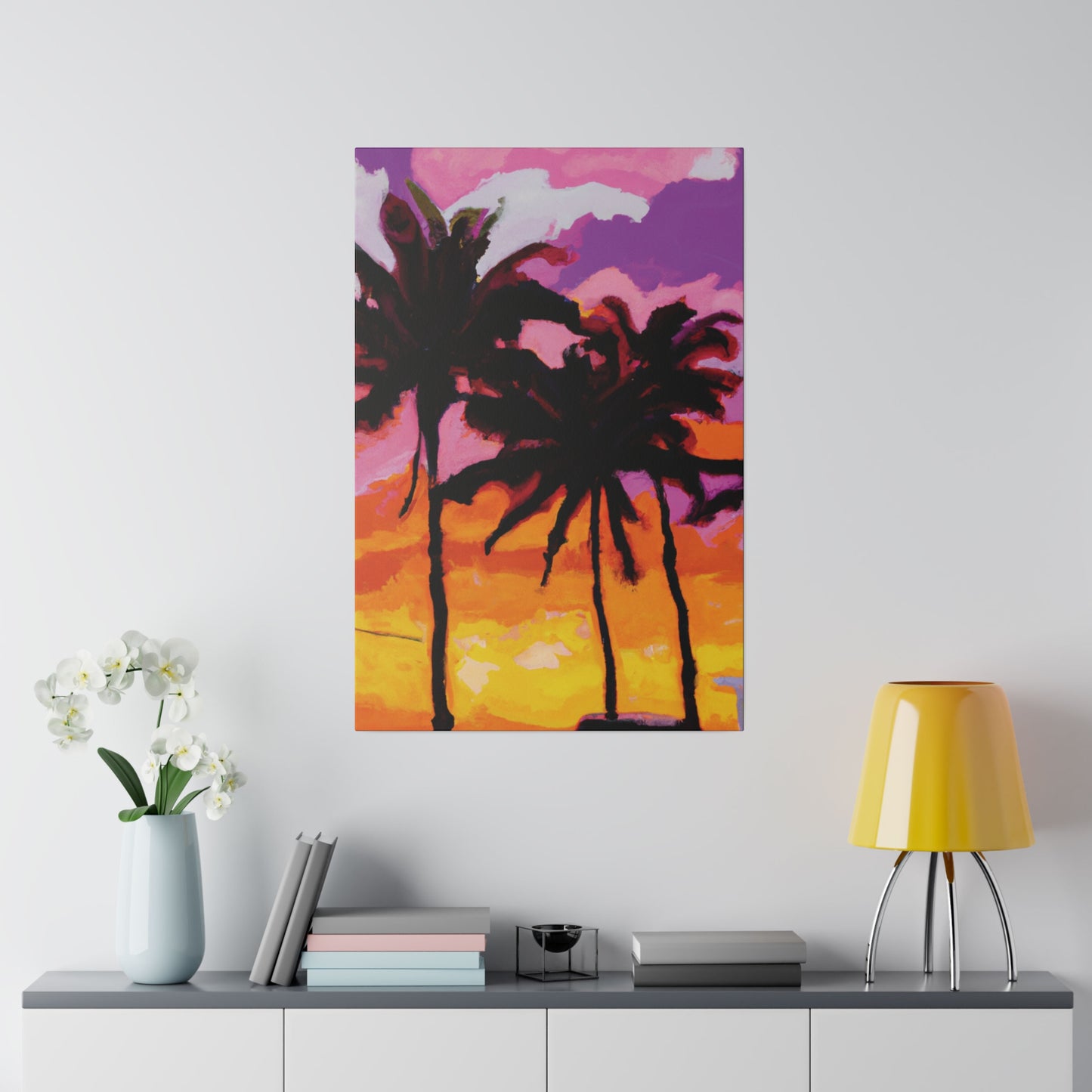 8367T - Miami Beach Sunset Painting Print | Miami | Beach | Sunset | Poster | Home Decor | Wall Art | Canvas