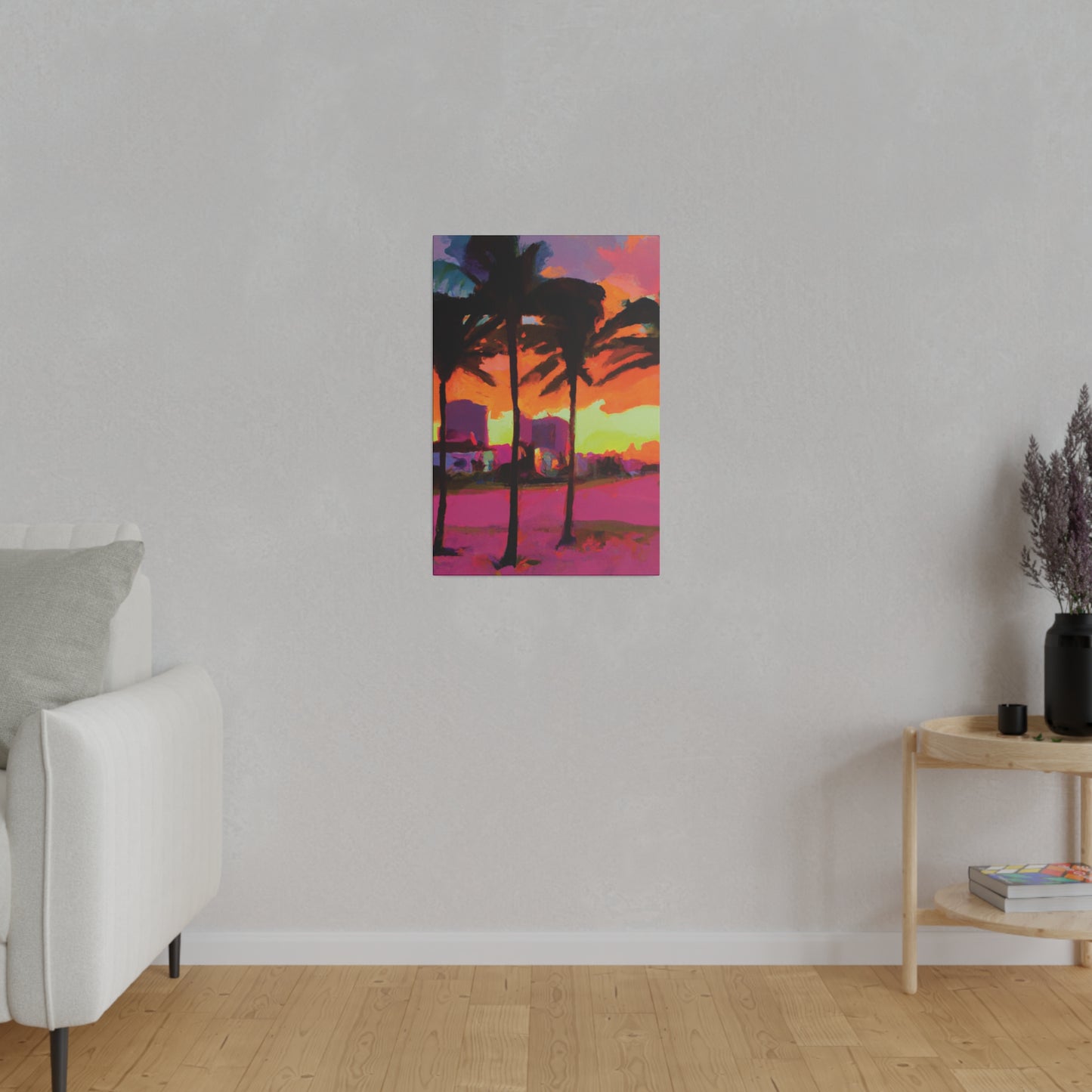 4596G - Miami Beach Sunset Painting Print | Miami | Beach | Sunset | Poster | Home Decor | Wall Art | Canvas