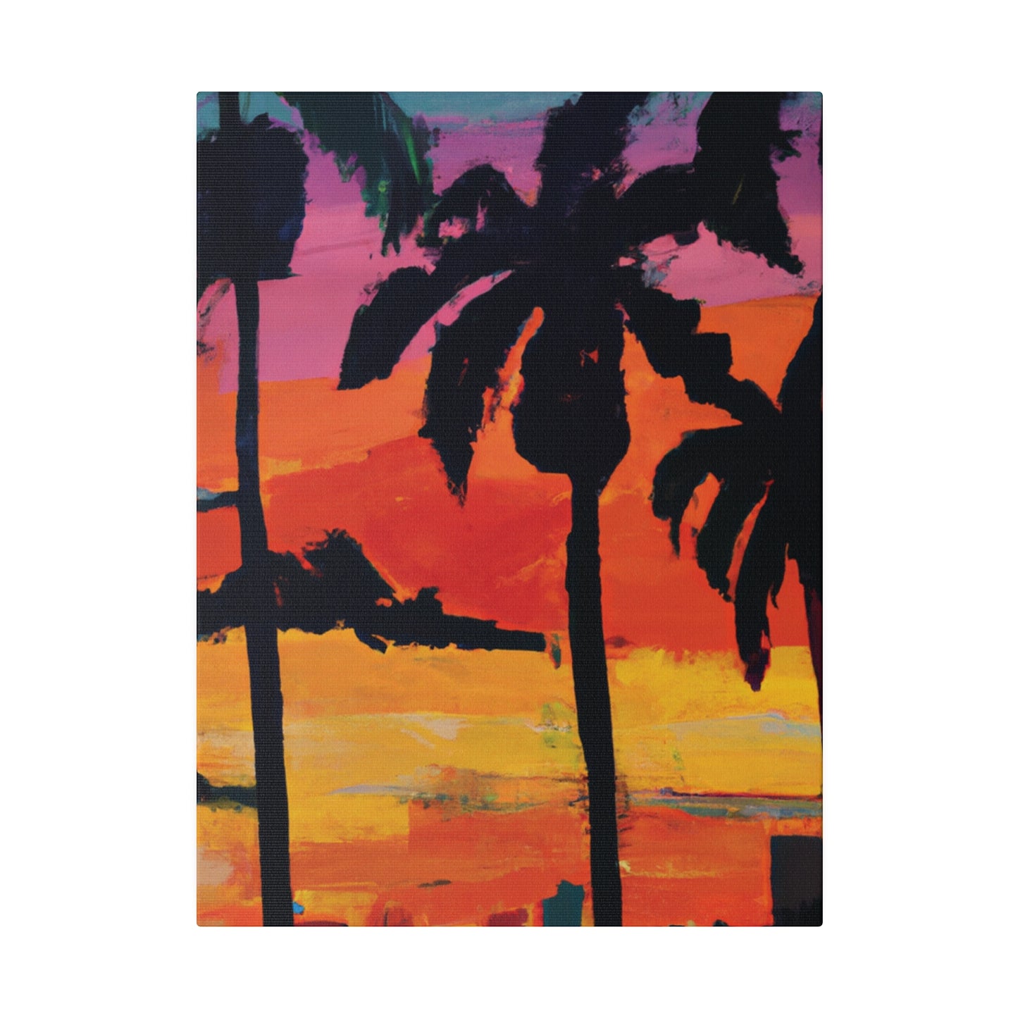 7389S - Miami Beach Sunset Painting Print | Miami | Beach | Sunset | Poster | Home Decor | Wall Art | Canvas