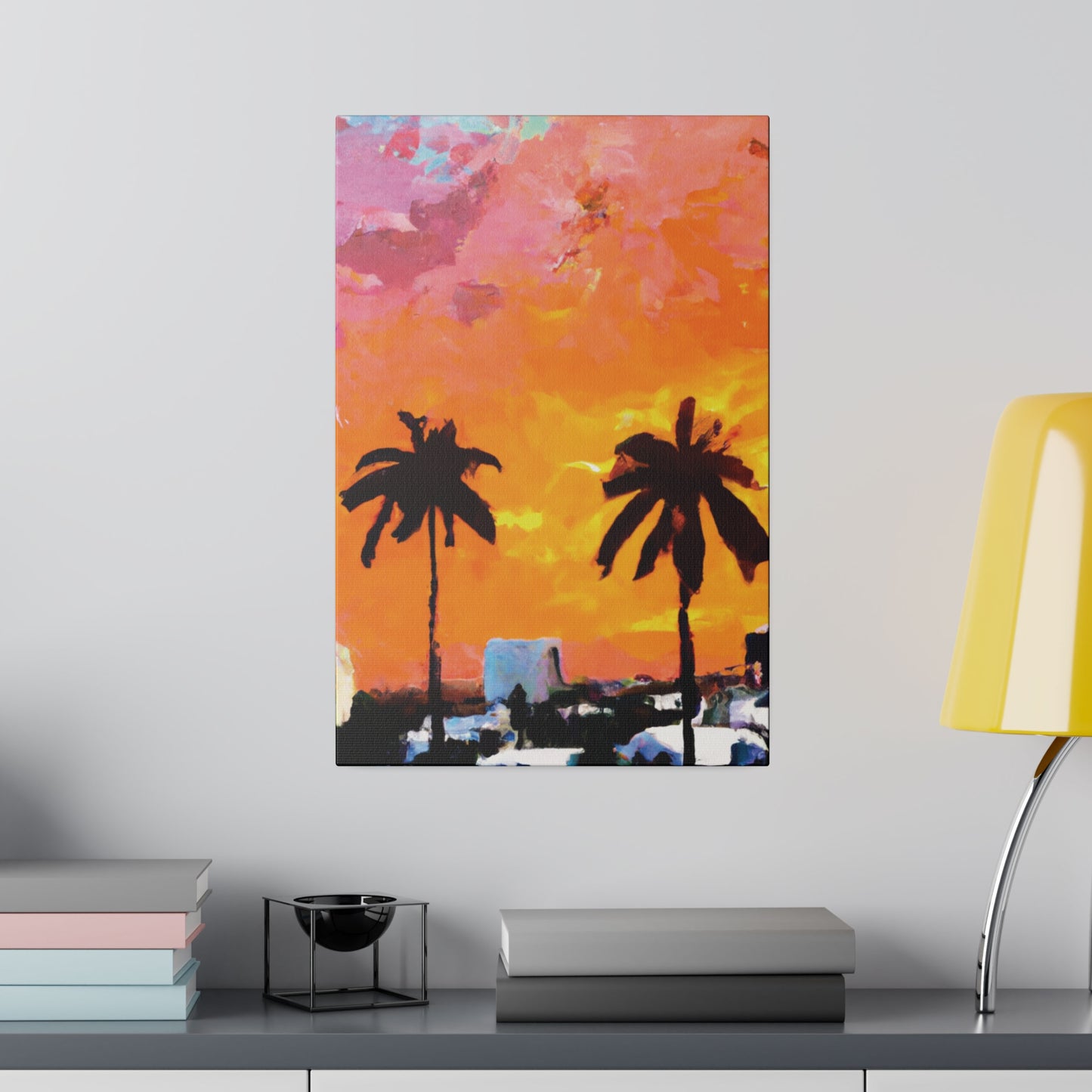 2759A - Miami Beach Sunset Painting Print | Miami | Beach | Sunset | Poster | Home Decor | Wall Art | Canvas