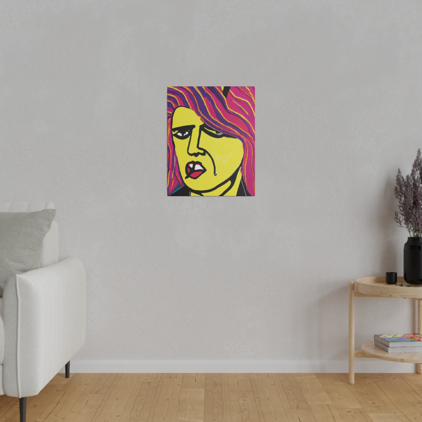 6639Q - Rockstar Painting Print | Face | Abstract | Poster | Home Decor | Wall Art | Music Art | Canvas