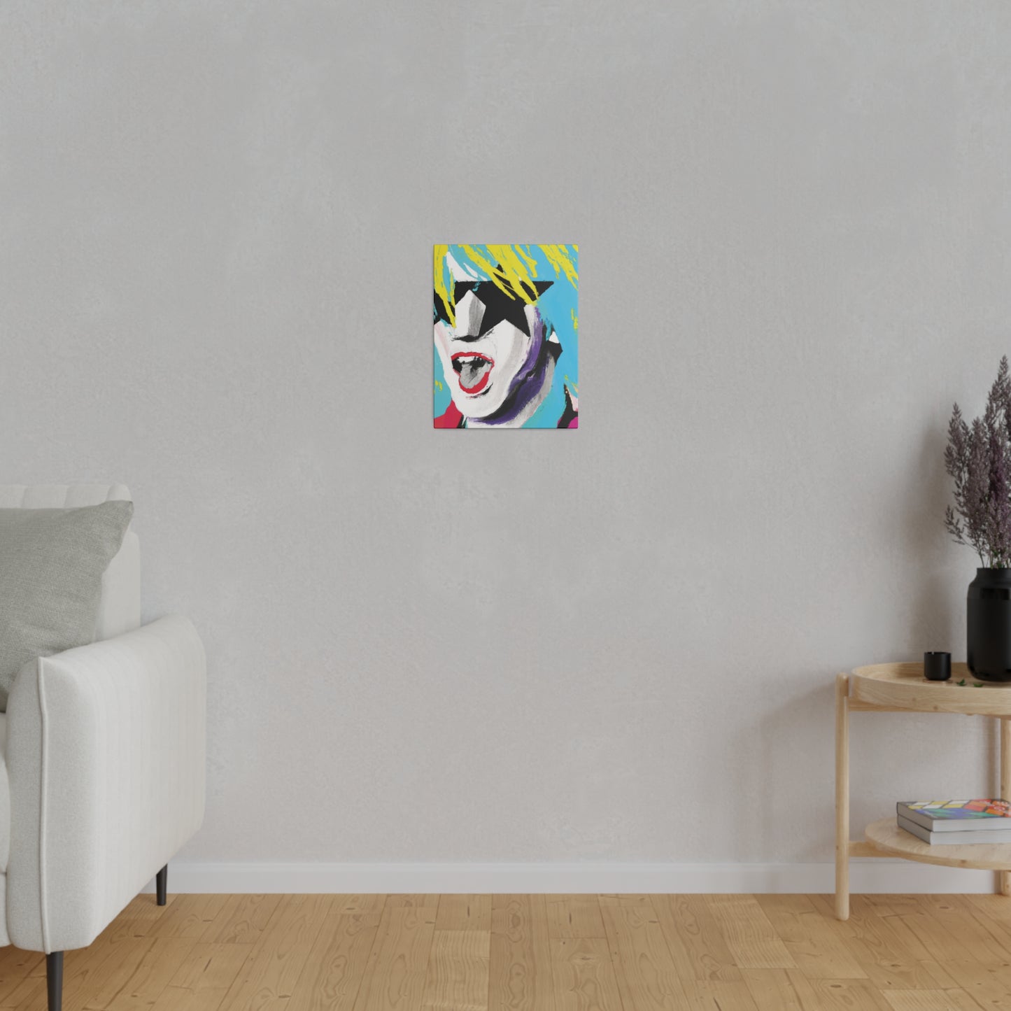 8736P - Rockstar Painting Print | Face | Abstract | Poster | Home Decor | Wall Art | Music Art | Canvas