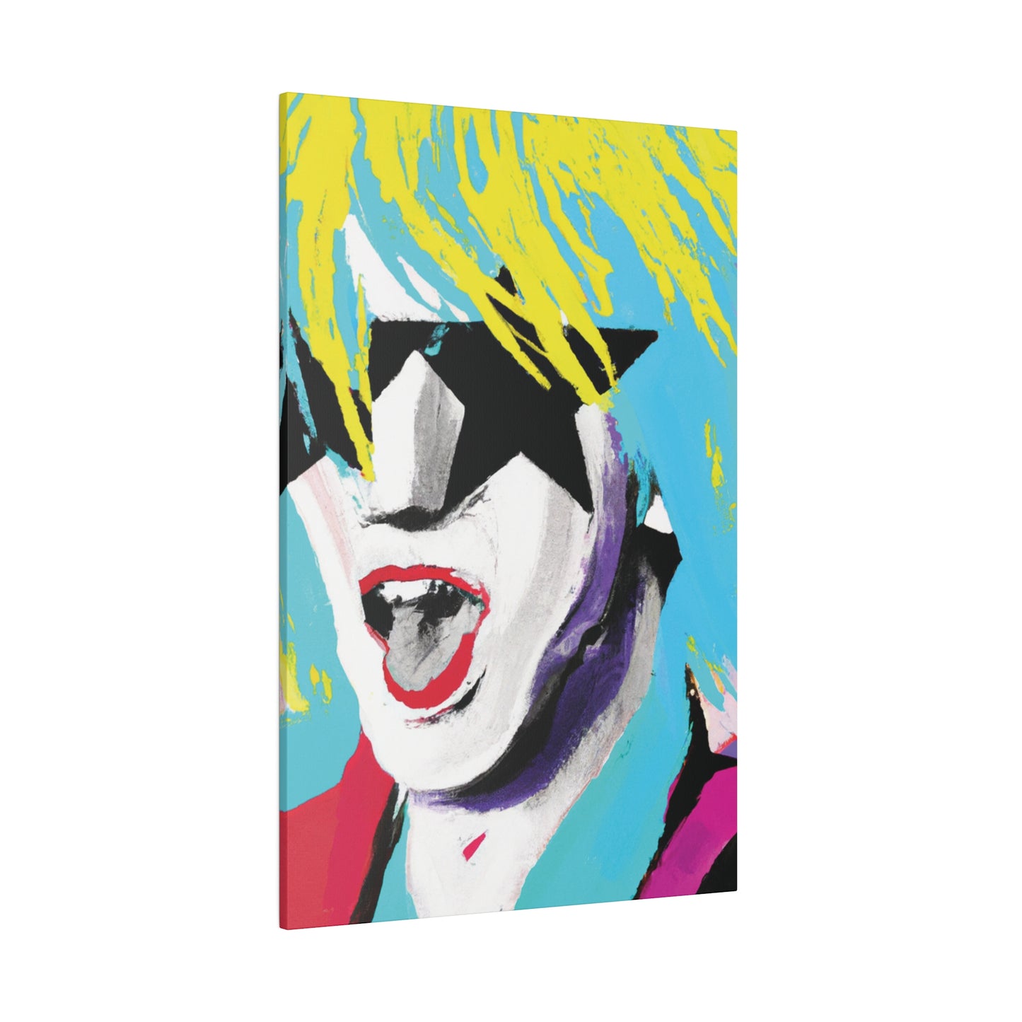 8736P - Rockstar Painting Print | Face | Abstract | Poster | Home Decor | Wall Art | Music Art | Canvas