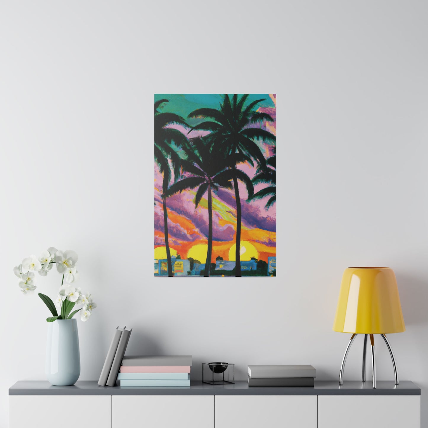 8789Q - Miami Beach Sunset Painting Print | Miami | Beach | Sunset | Poster | Home Decor | Wall Art | Canvas