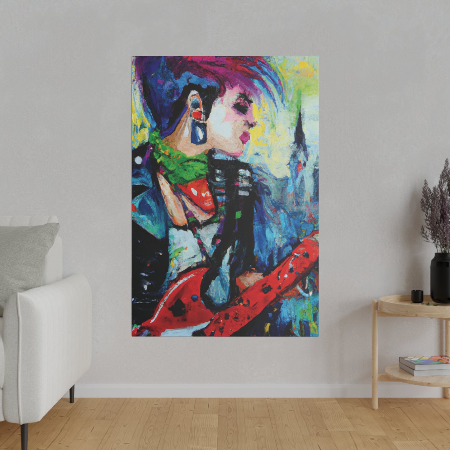 2183C - Rockstar Oil Painting Style Print | Poster | Home Decor | Wall Art | Music Art | Canvas