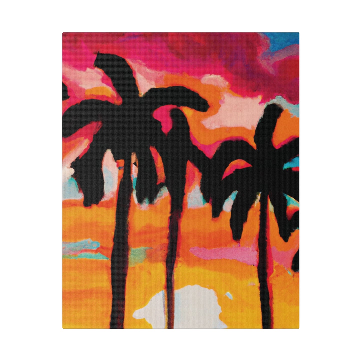 4763O - Miami Beach Sunset Painting Print | Miami | Beach | Sunset | Poster | Home Decor | Wall Art | Canvas