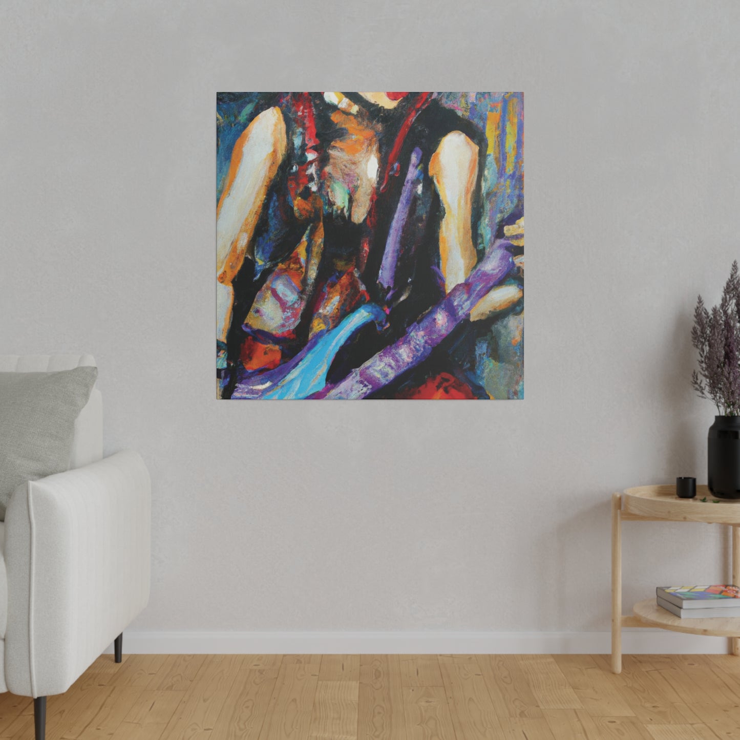 6251Z - Rockstar Oil Painting Style Print | Poster | Home Decor | Wall Art | Music Art | Canvas