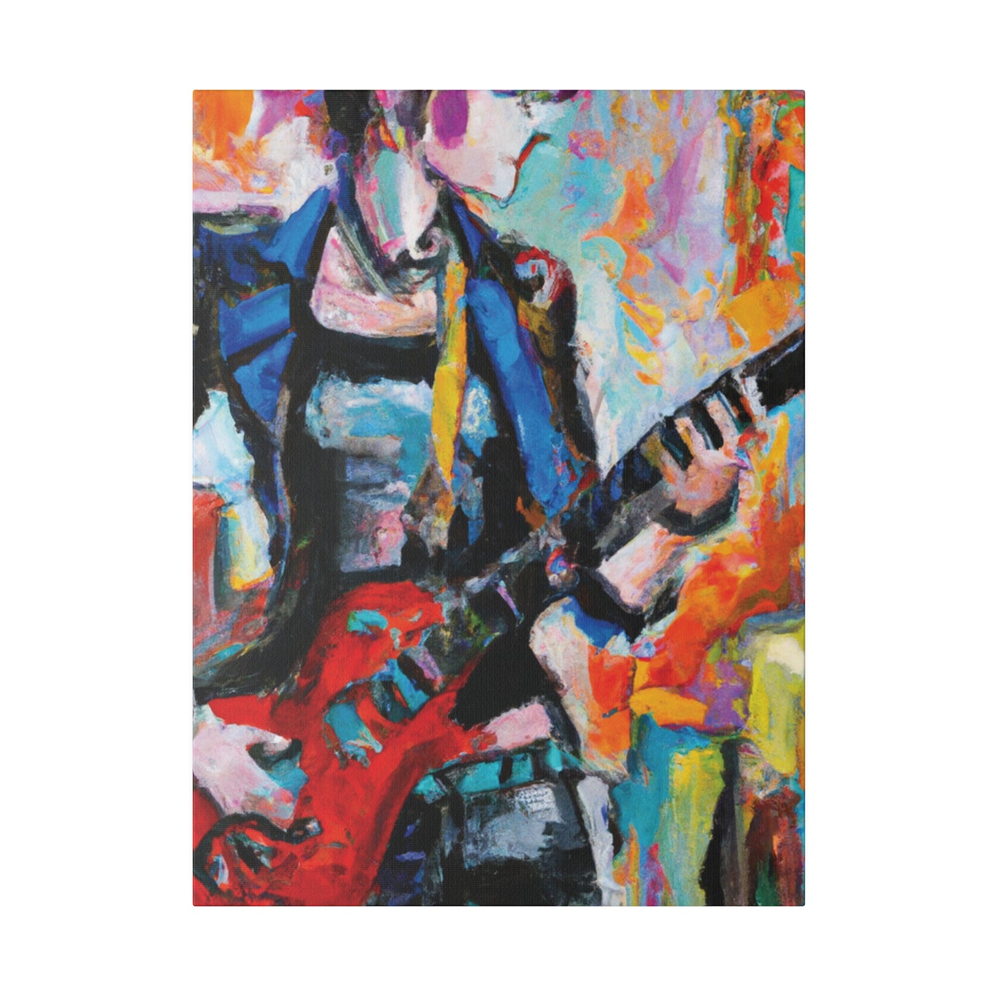 3278V - Rockstar Oil Painting Style Print | Poster | Home Decor | Wall Art | Music Art | Canvas