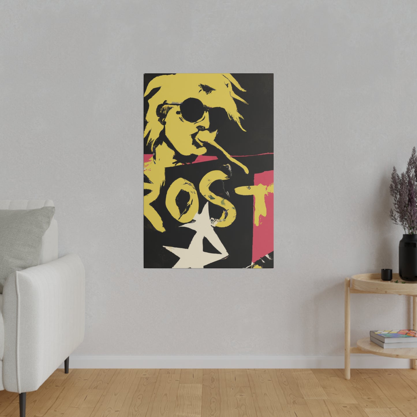 9134S - Rockstar Painting Print | Face | Abstract | Poster | Home Decor | Wall Art | Music Art | Canvas