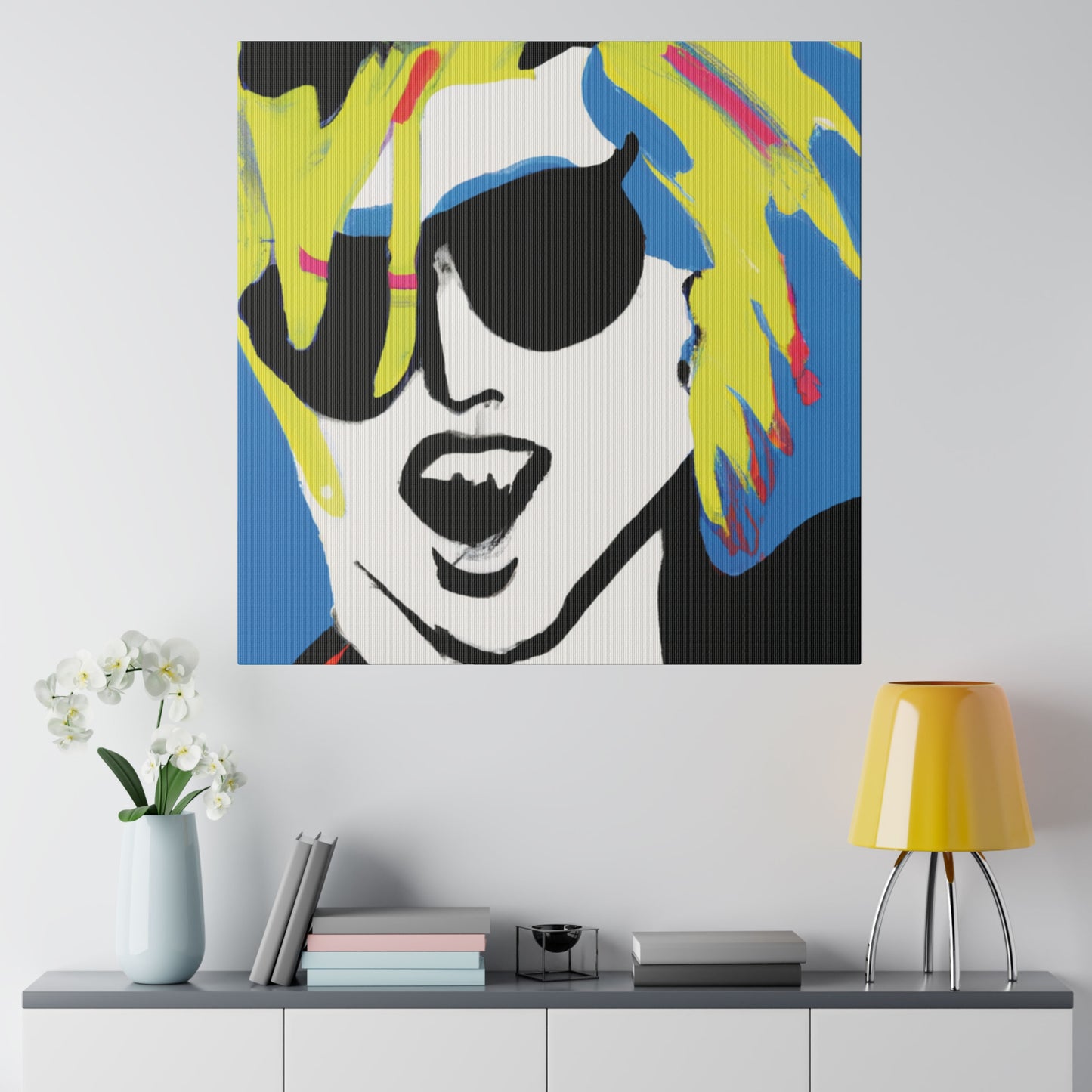 7500X - Rockstar Painting Print | Face | Abstract | Poster | Home Decor | Wall Art | Music Art | Canvas